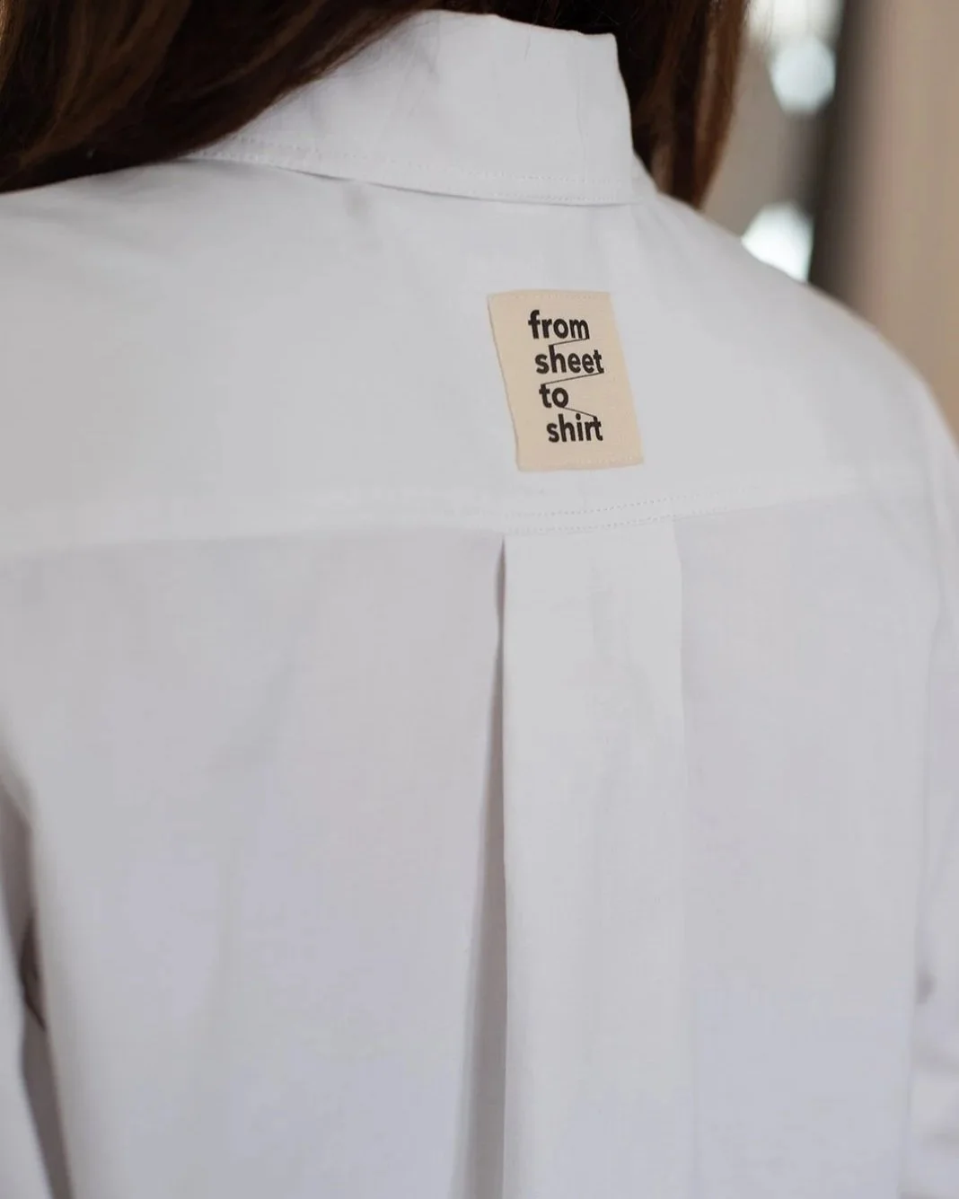 Back long sleeve shirt from sheet to shirt