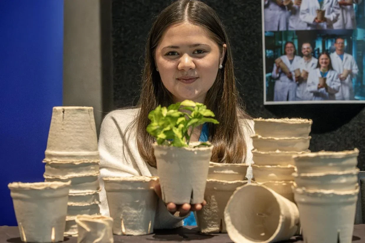 The Press: Teen creates sustainable plant pots to replace plastic waste
