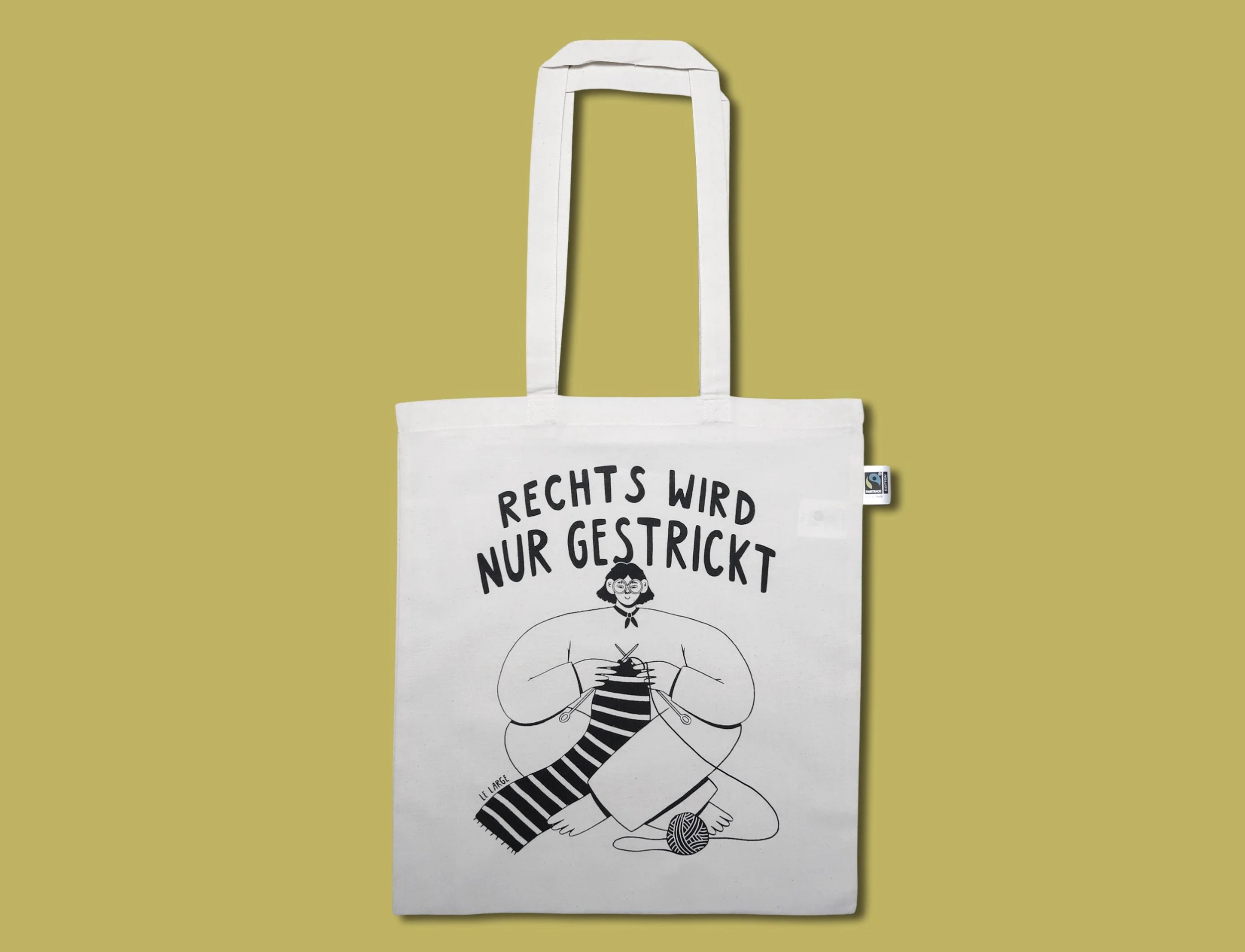Stofftasche - Rechts wird nur gestrickt