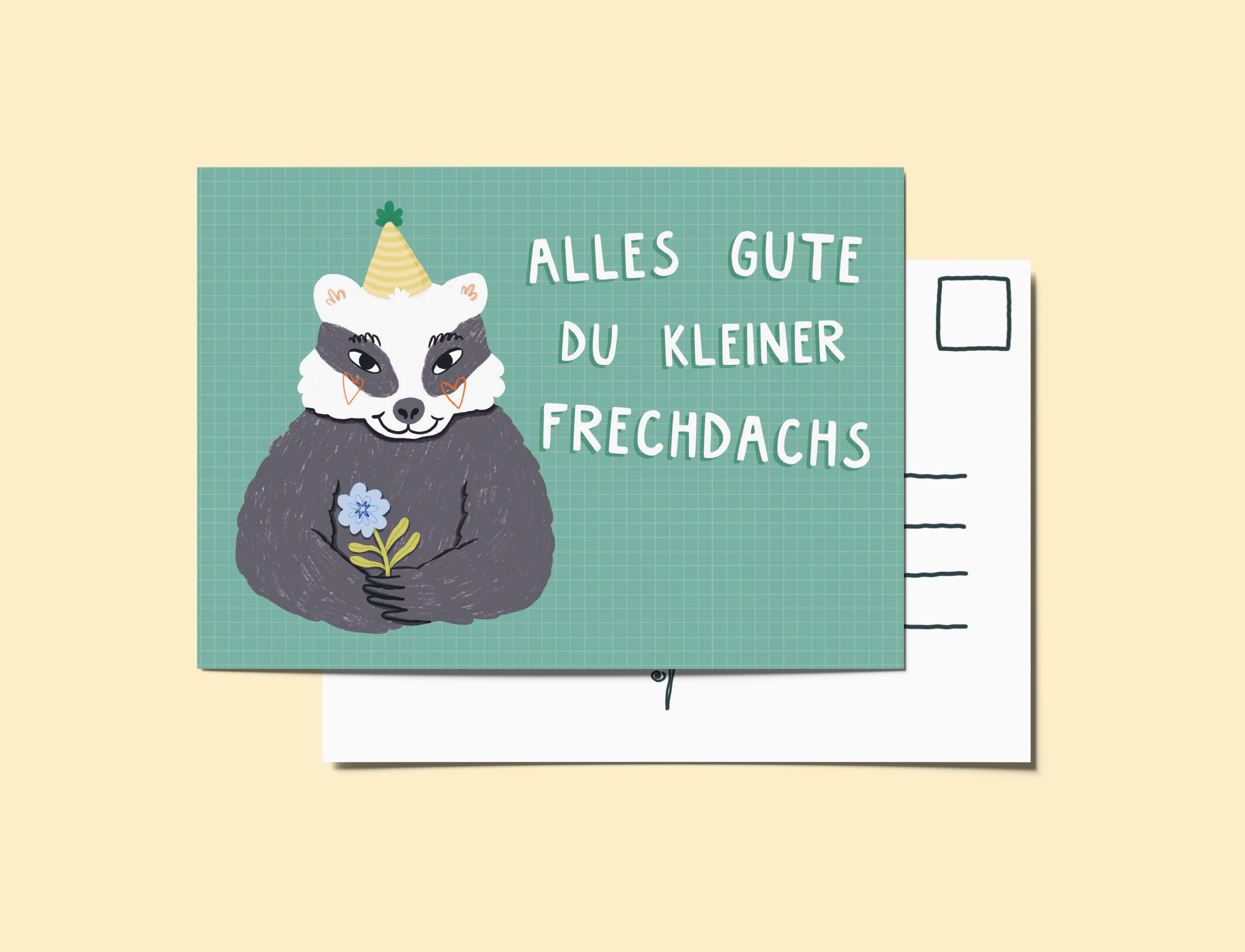 Postkarte - Alles Gute du kleiner Frechdachs
