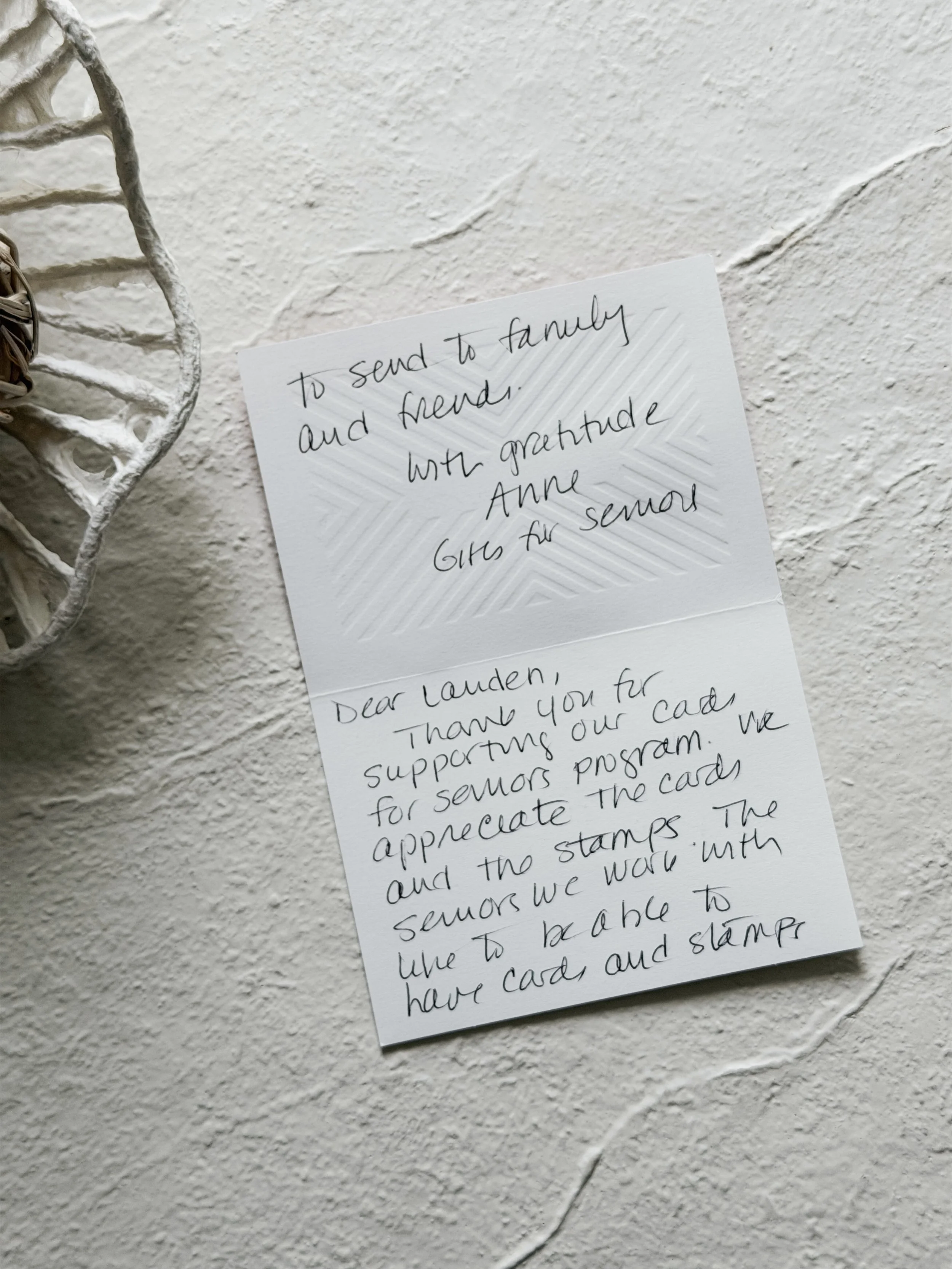 Thank you for the sweet &ldquo;Thank You&rdquo; card, @giftsforseniors ❤️ 

#giftsforseniors #hikariproject #bekindtoothers #spreadlove