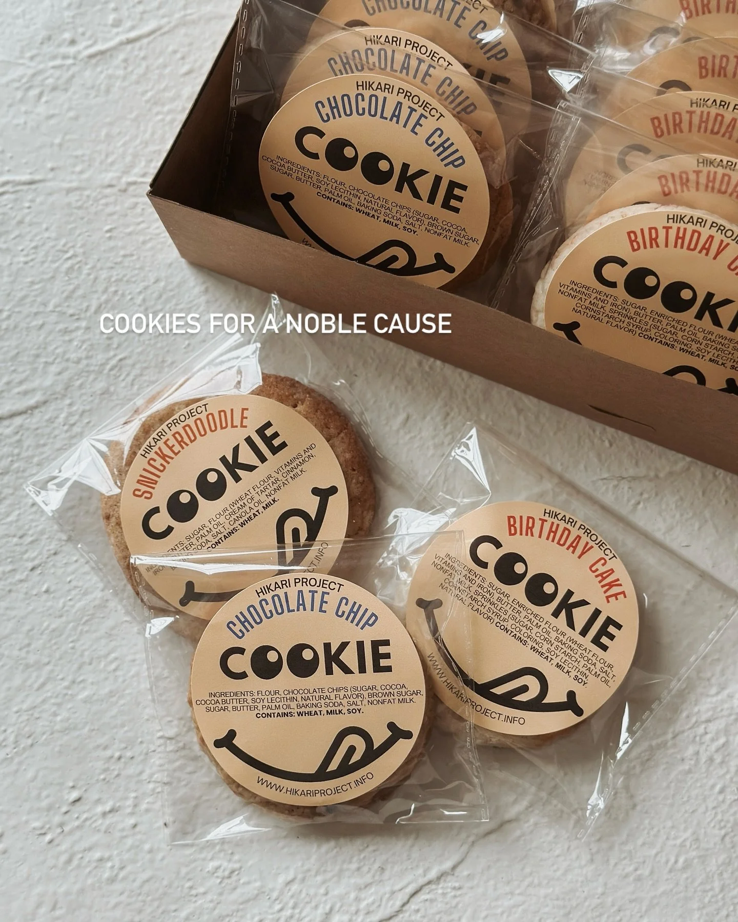 This weekend, we baked tons of cookies for a noble cause! ✨

Our three most-loved flavors &mdash; chocolate chip, birthday cake, and snickerdoodle &mdash; filled the kitchen with sweetness. 🍪

Some of these cookies were lovingly donated to the schoo