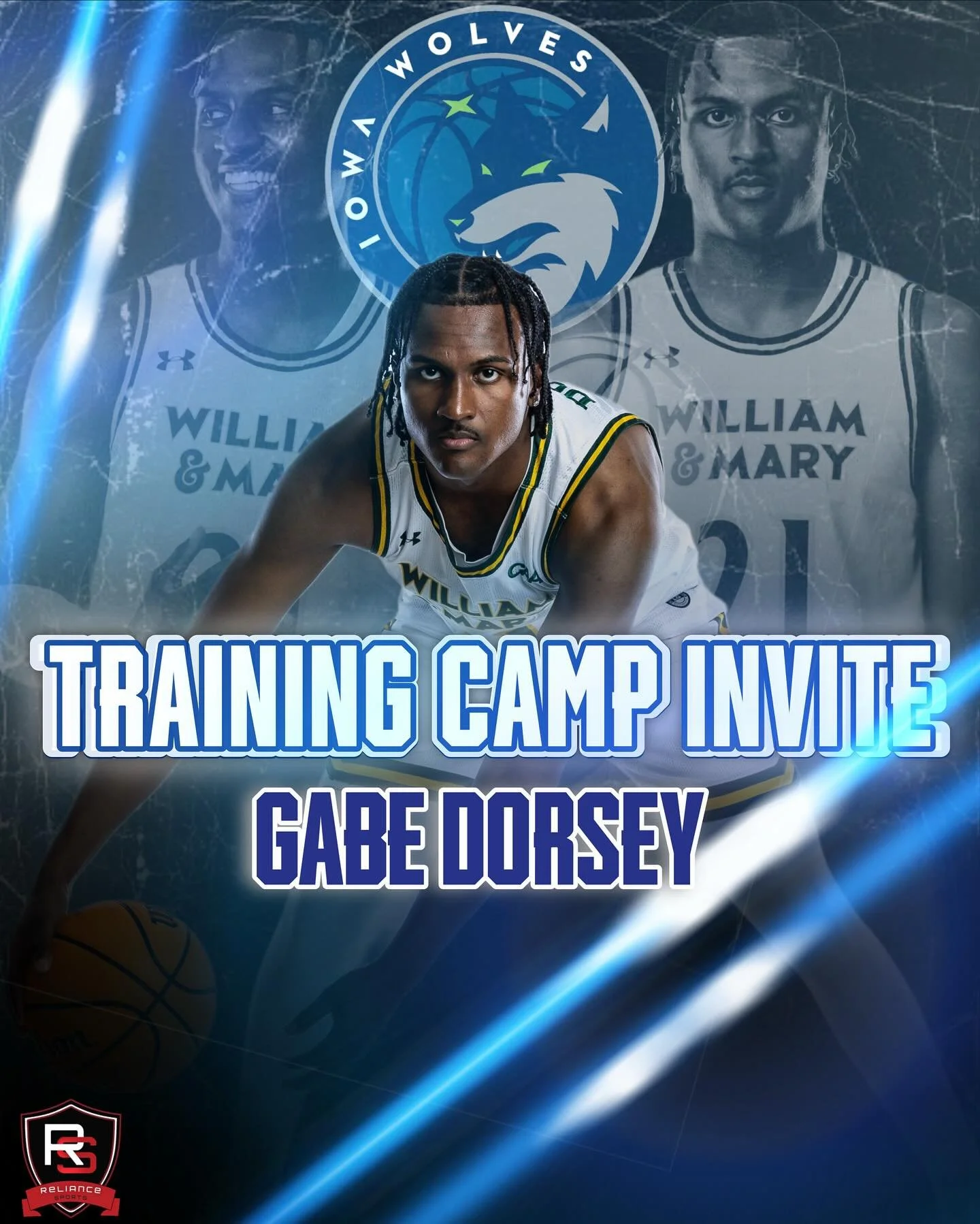 Big news out of Reliance Sports! Gabe Dorsey has been INVITED to training camp with the Iowa Wolves of the NBA G League! Huge opportunity and just the beginning of what&rsquo;s ahead. Let&rsquo;s turn this into something special! #FamilyFirst #NBAGLe