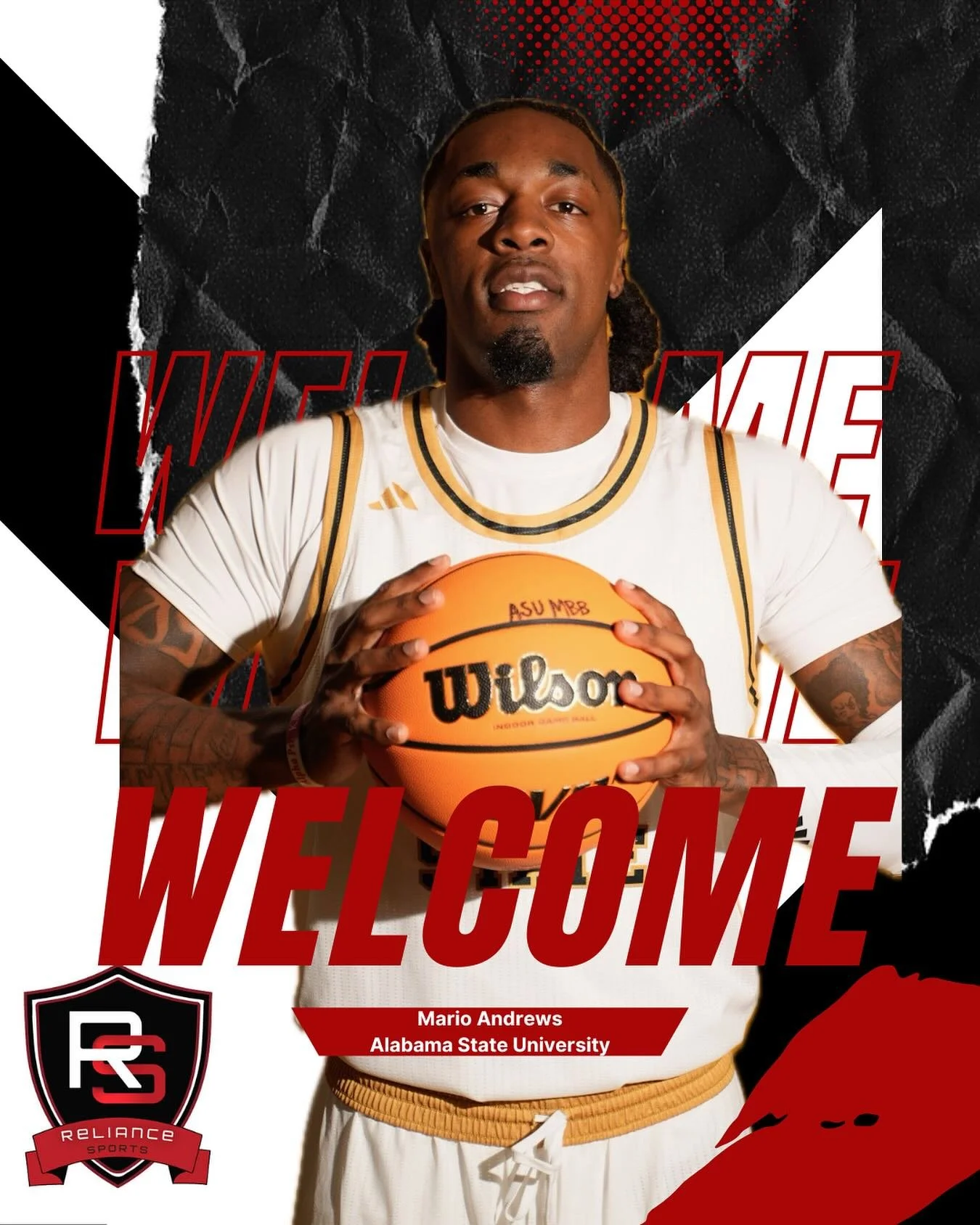 The family keeps growing 💯 Welcome Mario Andrews of Alabama State University to the Reliance family! Senior big man Mario Andrews provides a strong interior presence for the Hornets. A physical and experienced post player, Andrews anchors Alabama St