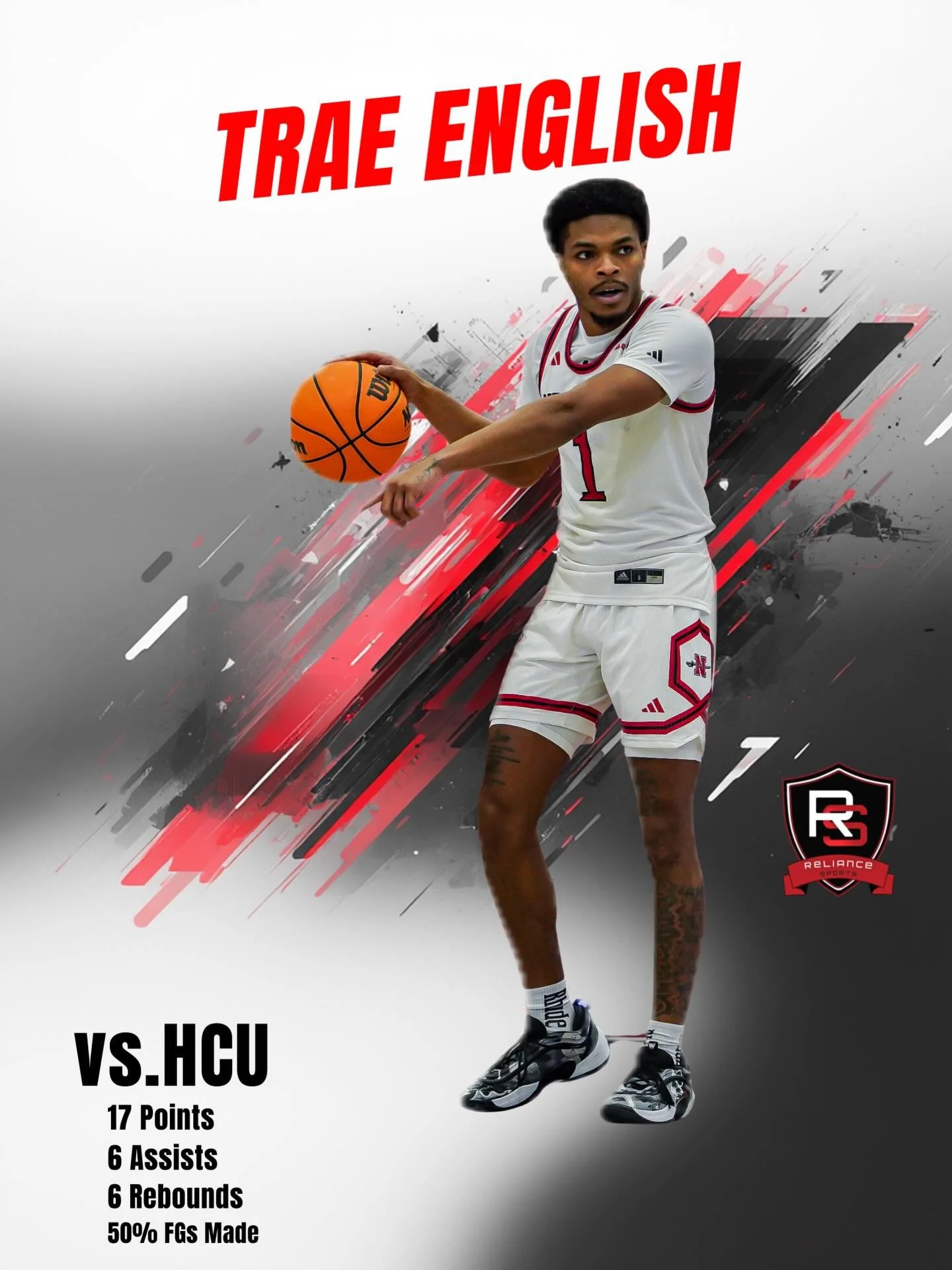 Another complete performance from Trae English &mdash; 17/6/6 against Houston Christian.
Efficient. Poised. In control. 🎯

#FITFO #FamilyFirst