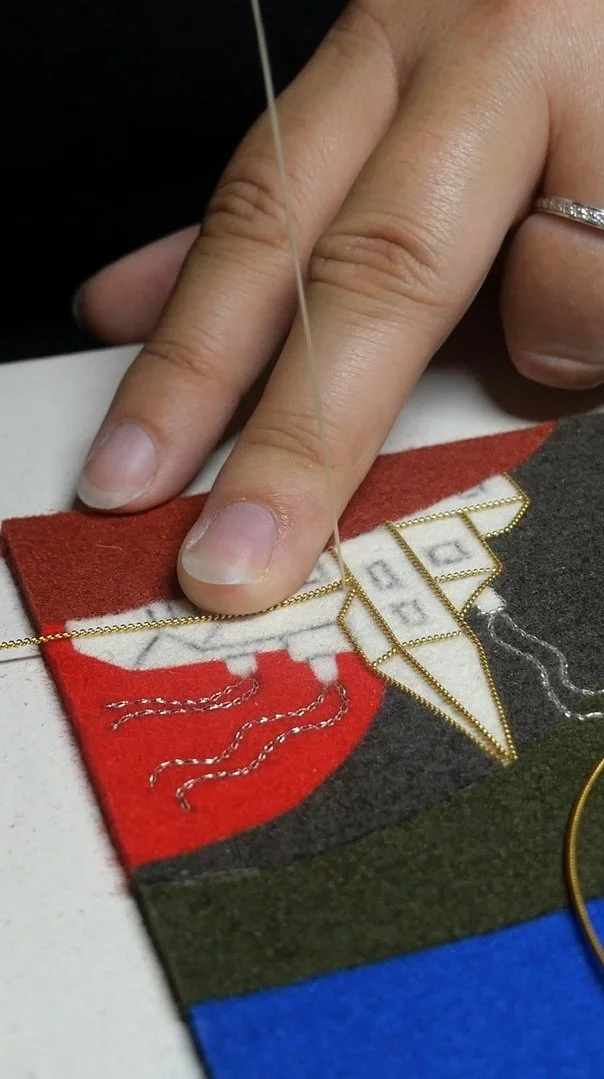 photo d'un détail de broderie