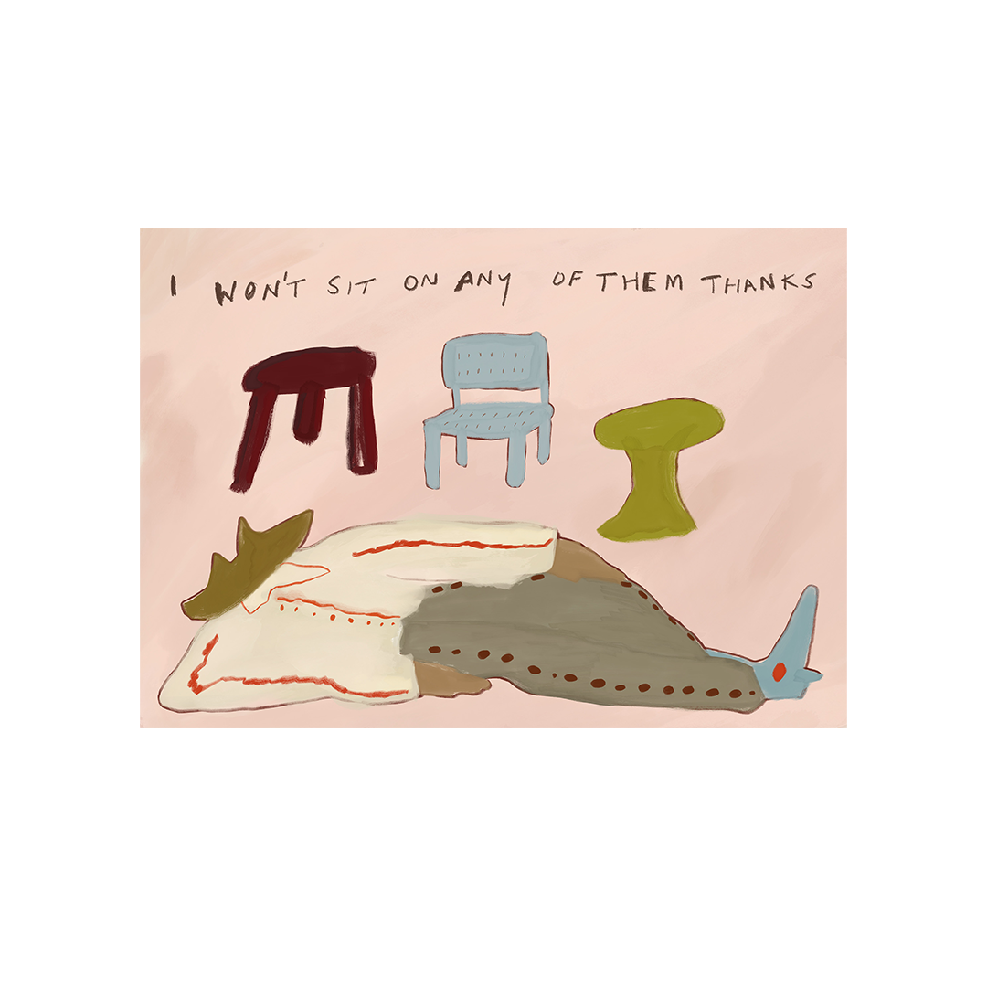 'I Won't Sit On Any Of Them, Thanks' Cowboy Print