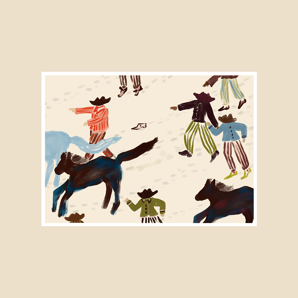 'Morning Run' Cowboy Print