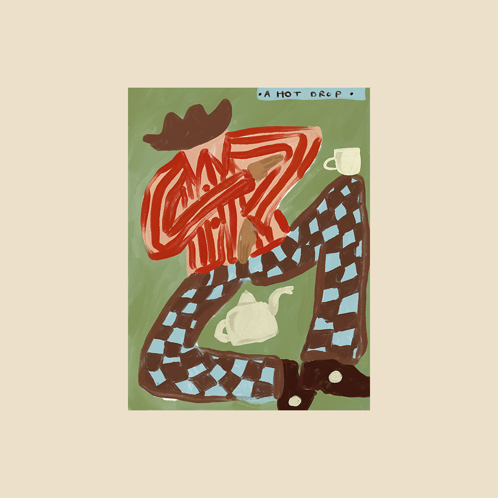 'A Hot Drop' Cowboy Print