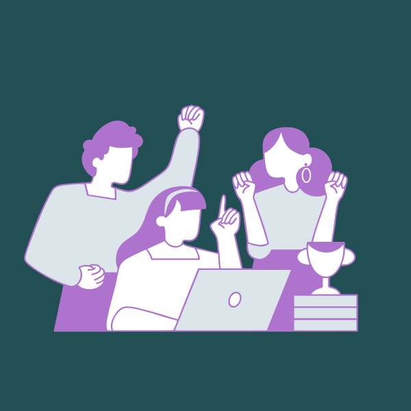 A small business celebrating being more aligned and effective.