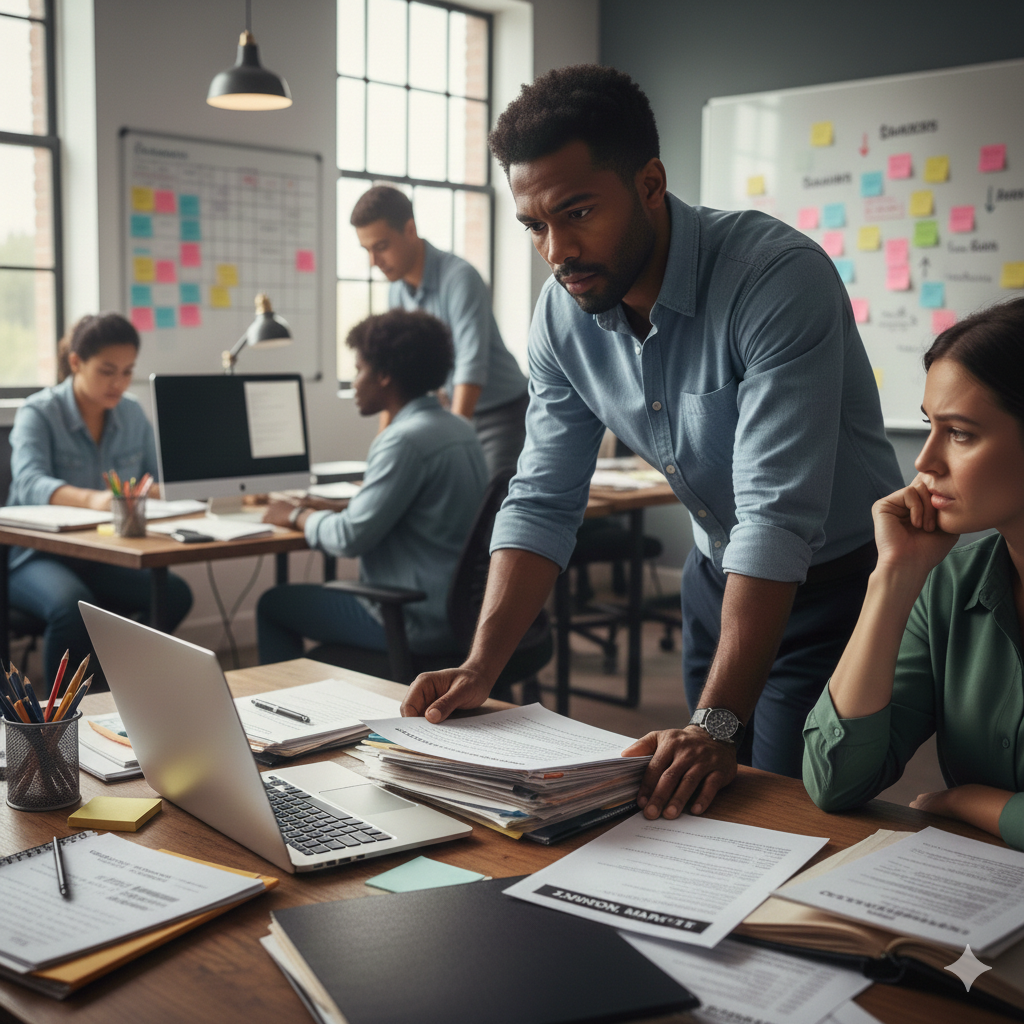 A Director overwhelmed because he didn't plan for busy season with an SOP that was pressure tested.