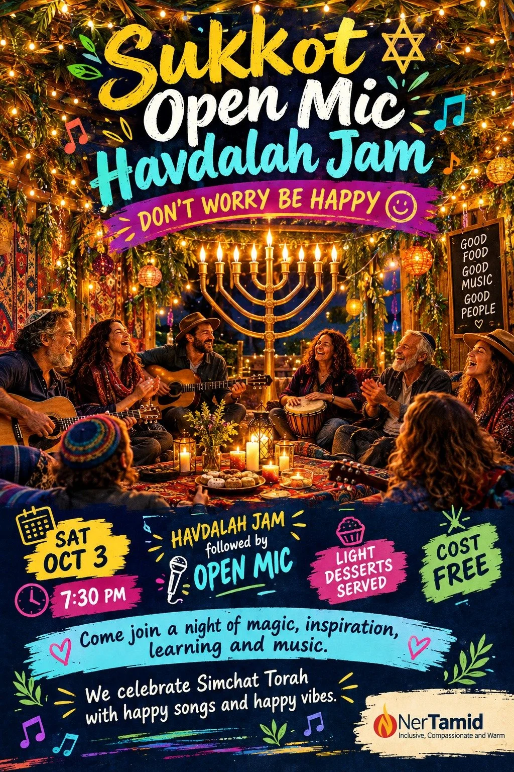 Sukkot Open Mic Havdalah Jam