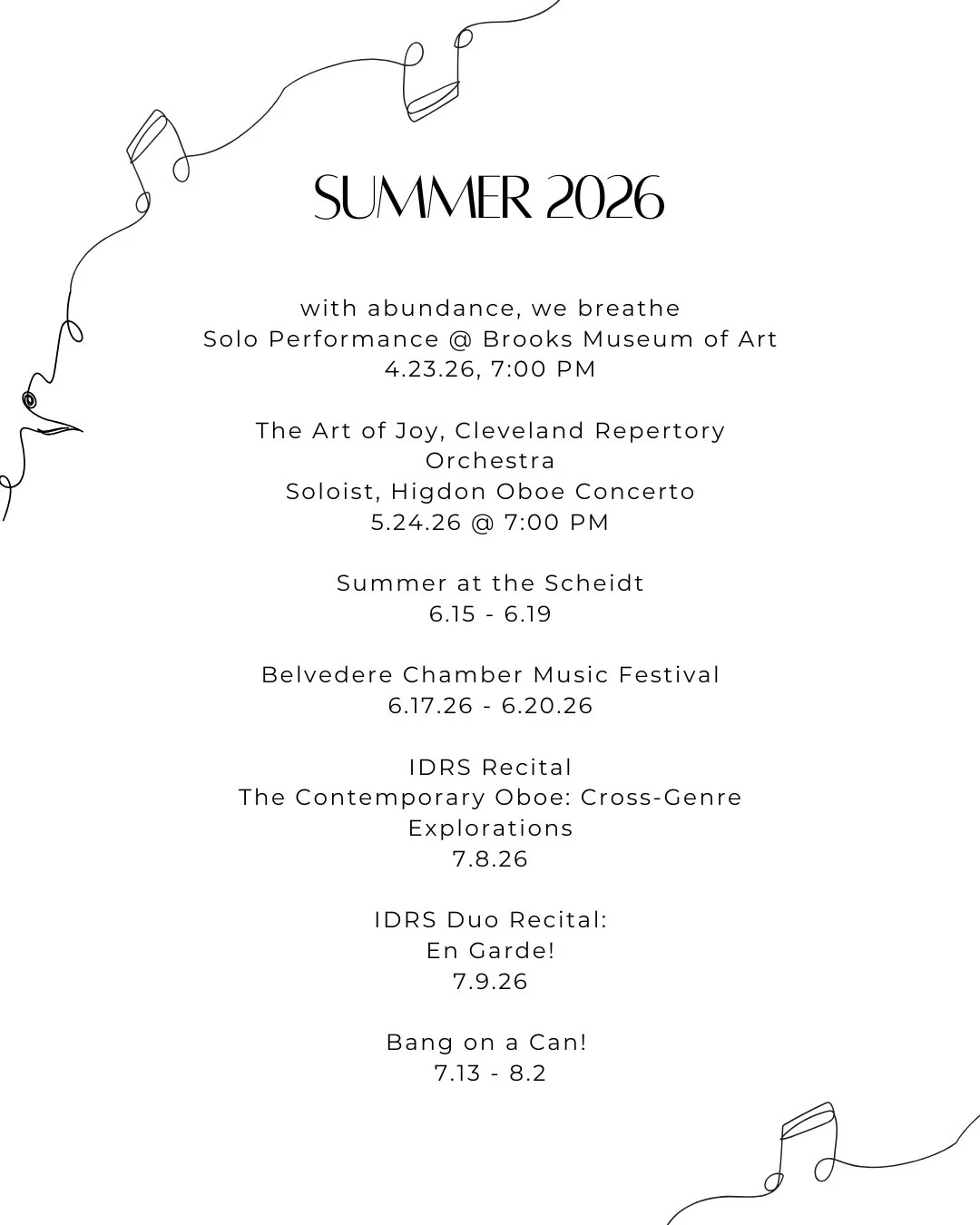 With the academic semester coming to a close, I am looking ahead to a summer of music filled with exciting rep to learn, rep to polish, collaborations with friends. Kicking off with a multidisciplinary performance @brooksmuseum in the installation of