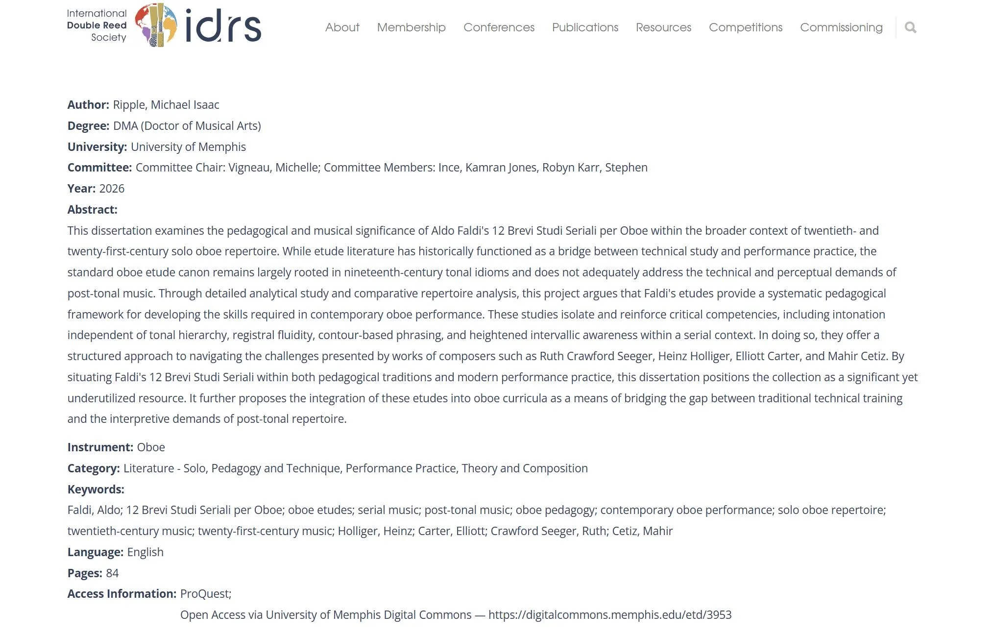 My dissertation has been added to the @idrsofficial digital repository, the final step in my publication process for this research and document!