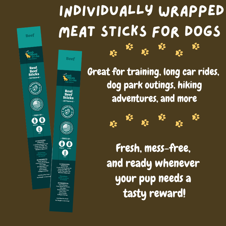 beef flavor individually wrapped meat sticks for dogs