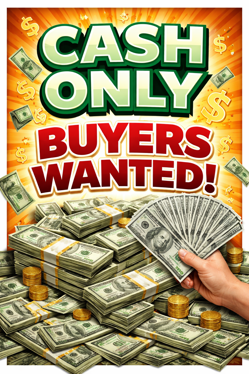 “CASH ONLY BUYERS!" Is that REALLY in your best interest as a real estate seller?