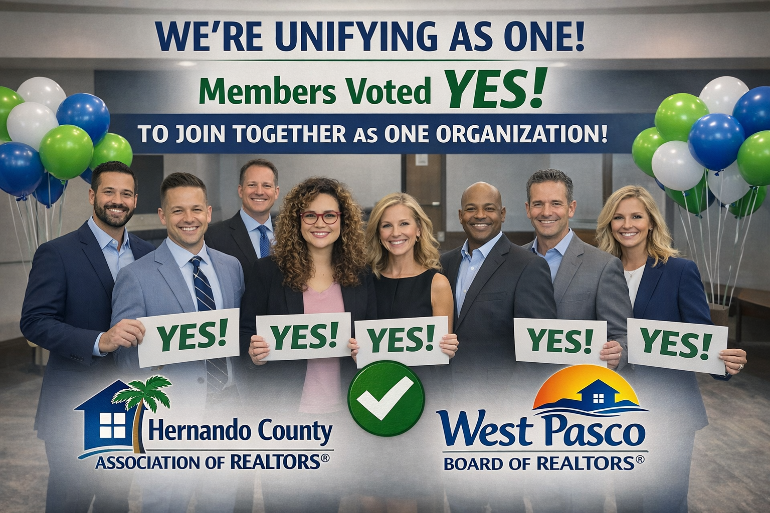 Hernando County Association of Realtors and West Pasco  Board of Realtors Vote to Unify! 