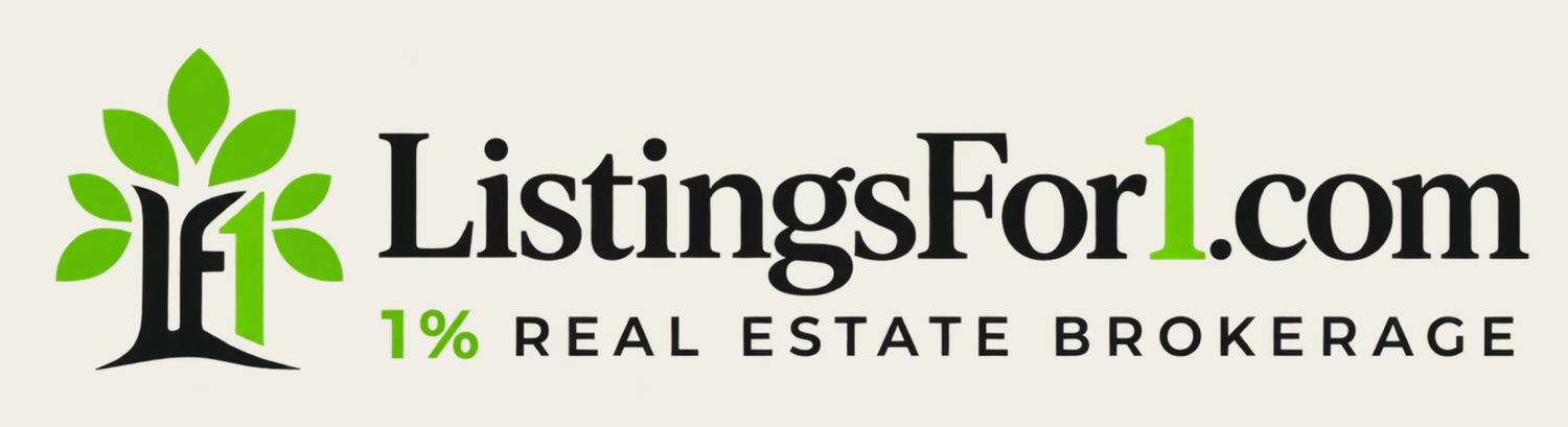 ListingsFor1.com - A 1% Real Estate Listings Brokerage
