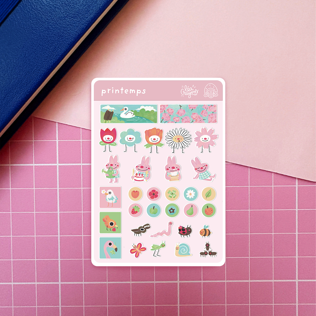 printemps · sticker sheet / planche sticker