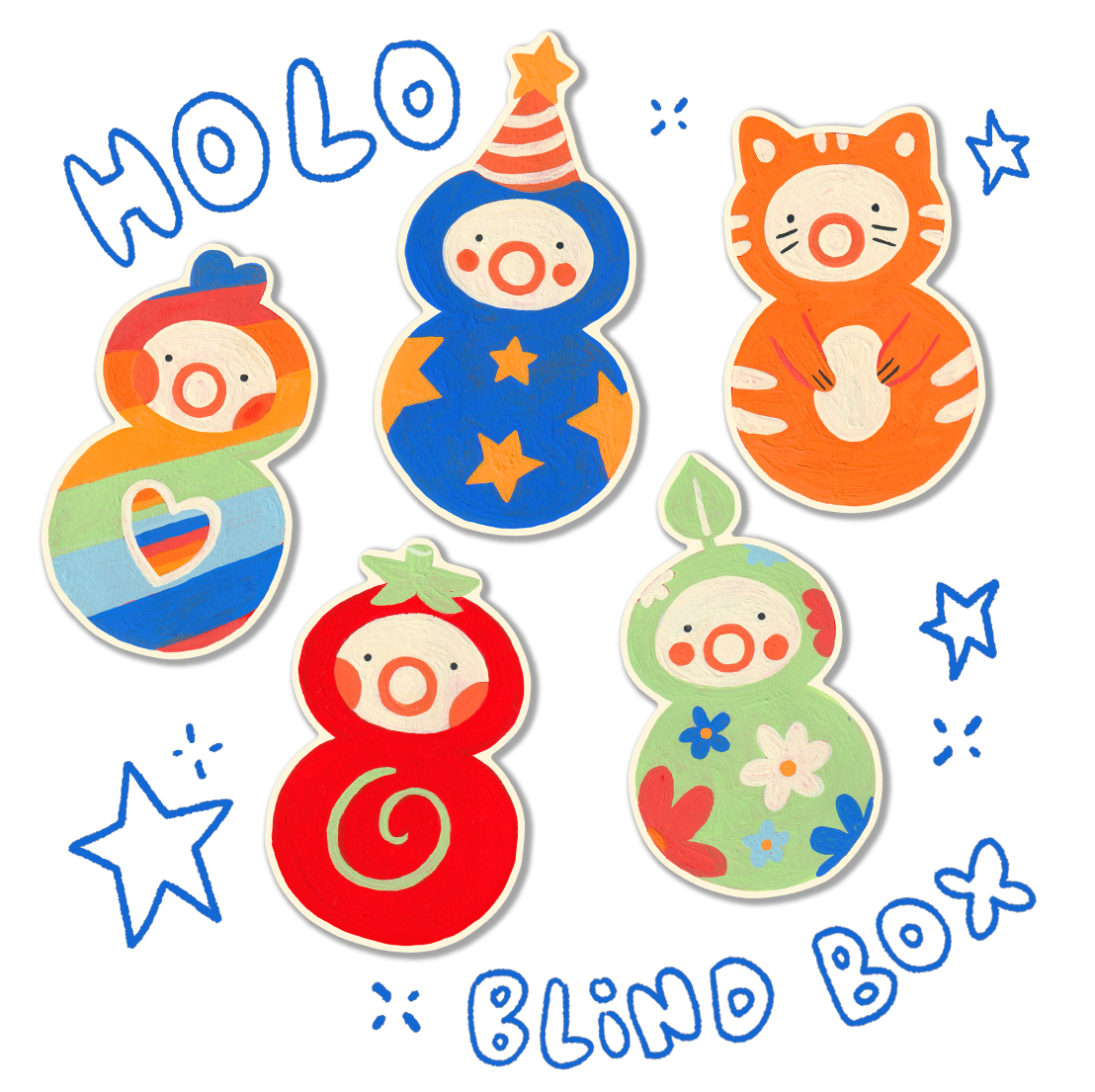 cabutos · holographic sticker blind box!!!