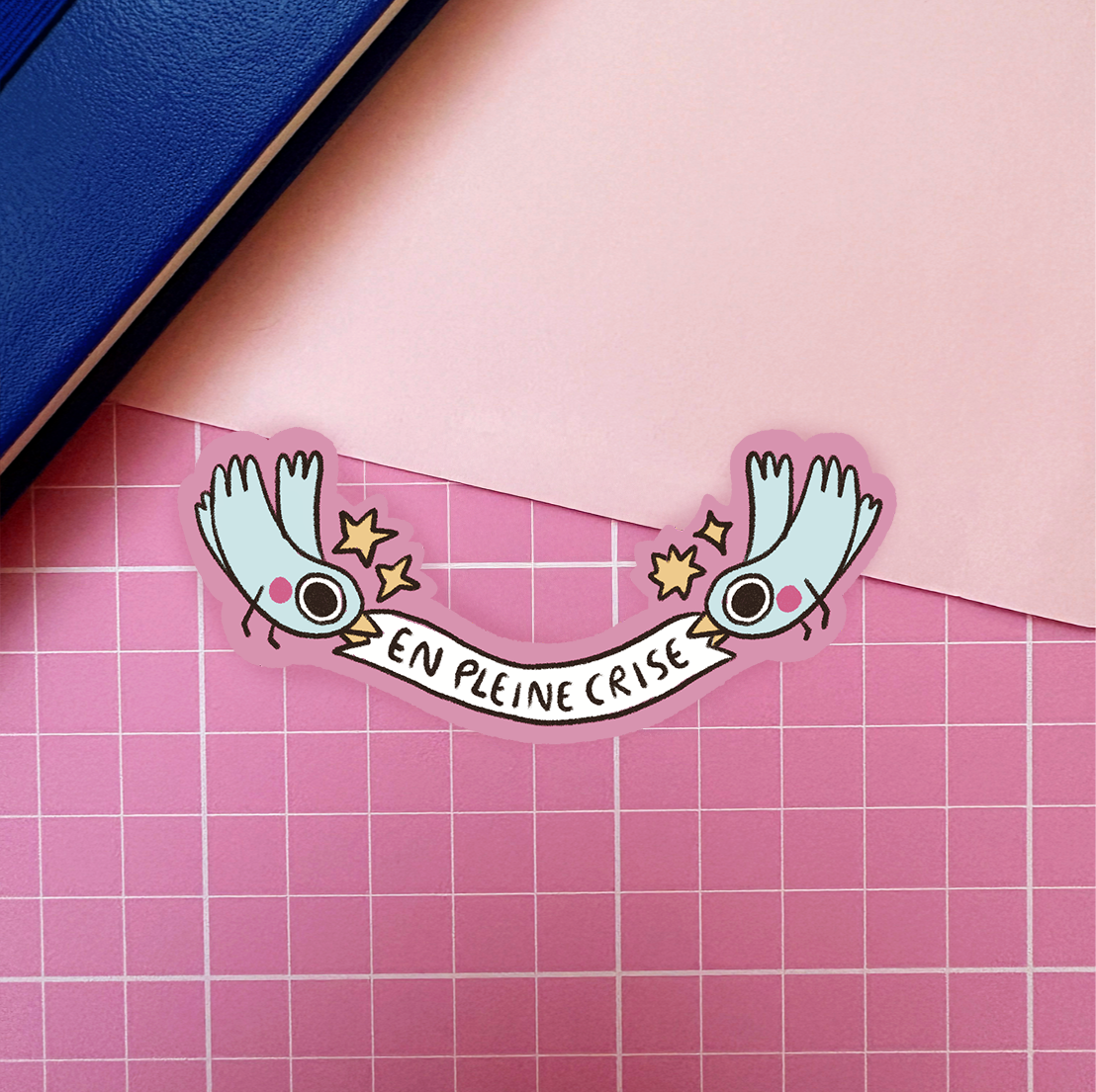 en pleine crise · sticker