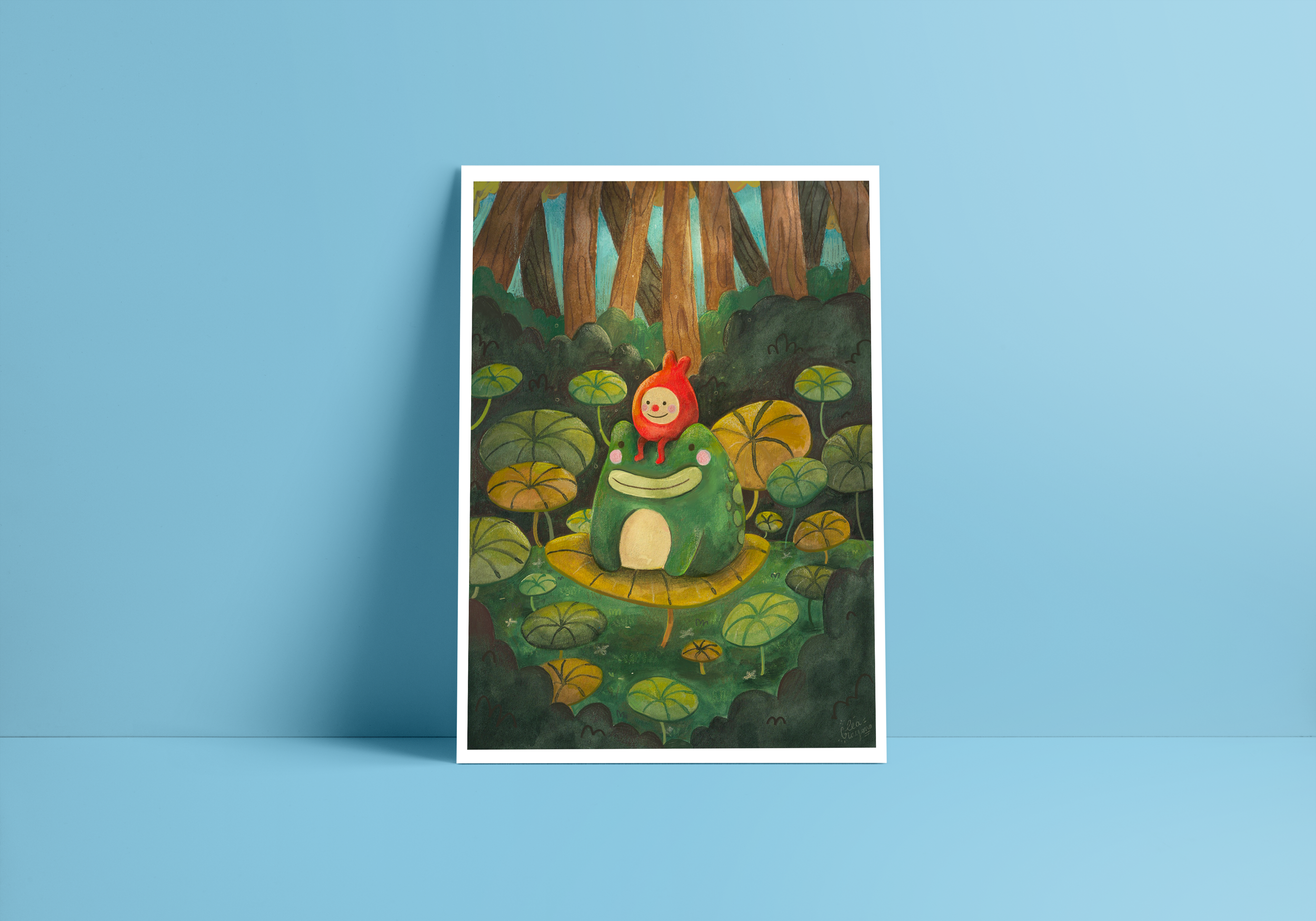 adventurer & frog art print · a5/a6