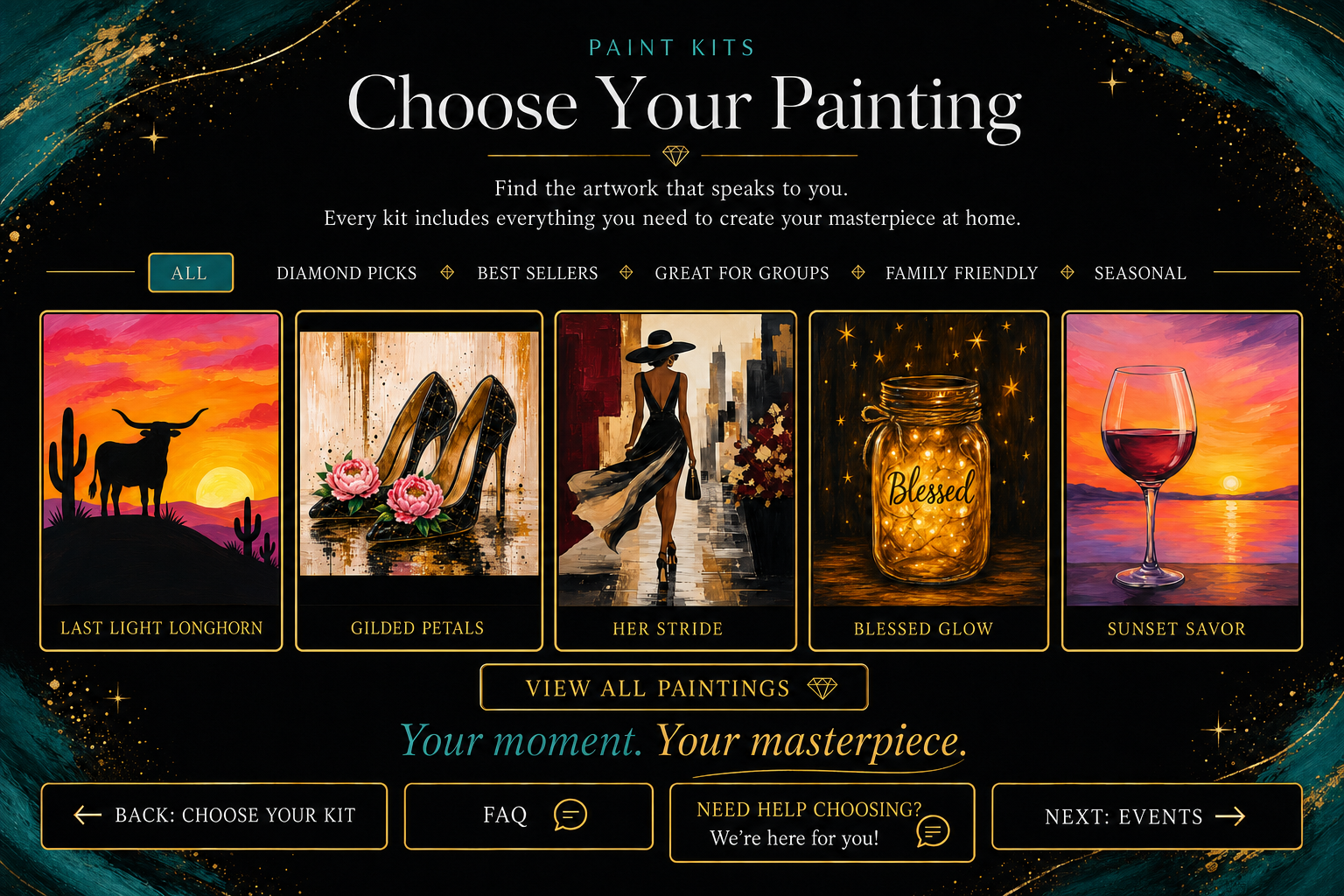 Choose Your Painting — featured Paint Kit artwork from The Painted Diamond