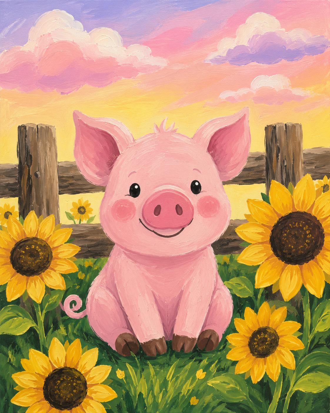 Happy As A Piglet - Paint Party Selection