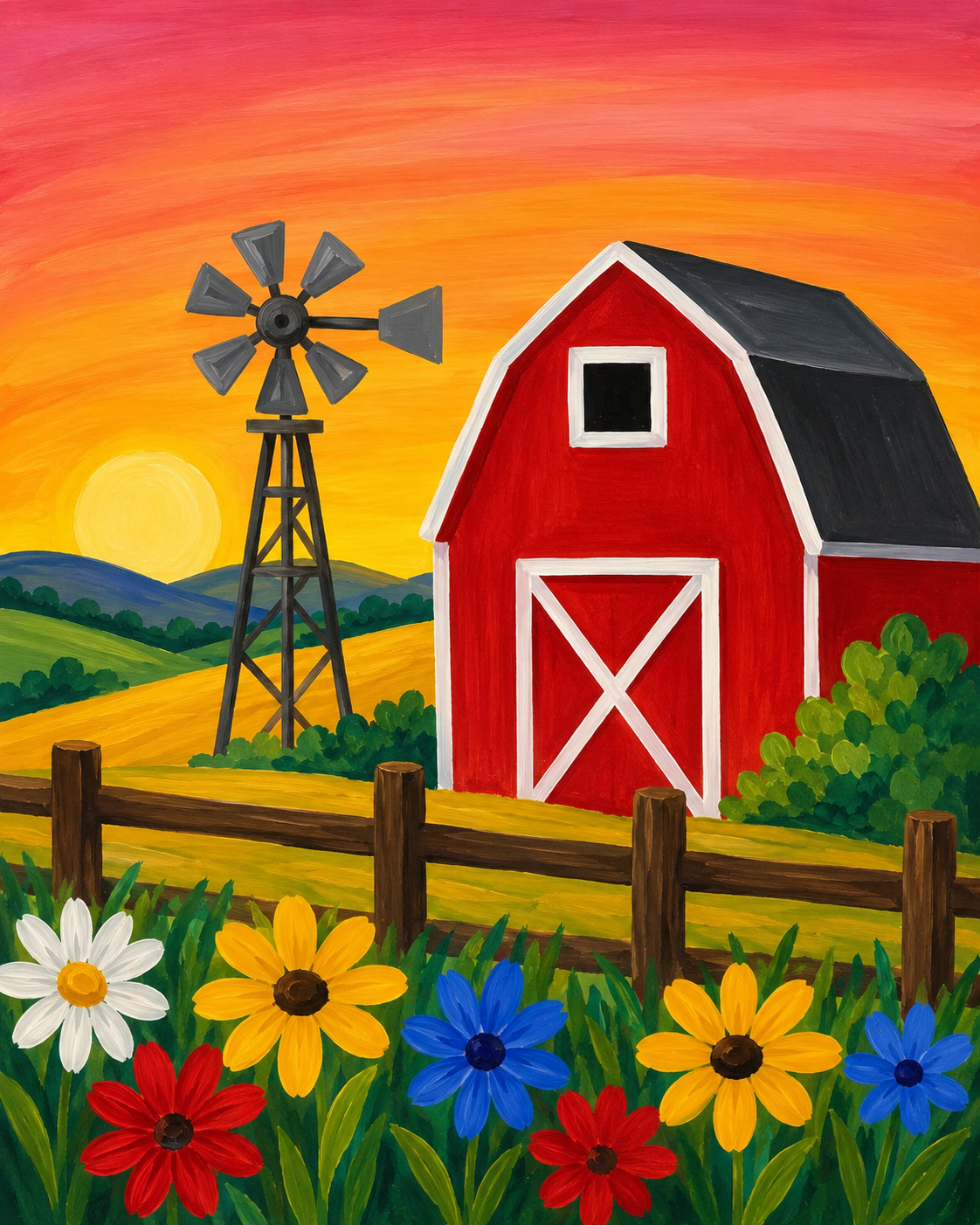 Country Sunset - Paint Party Selection