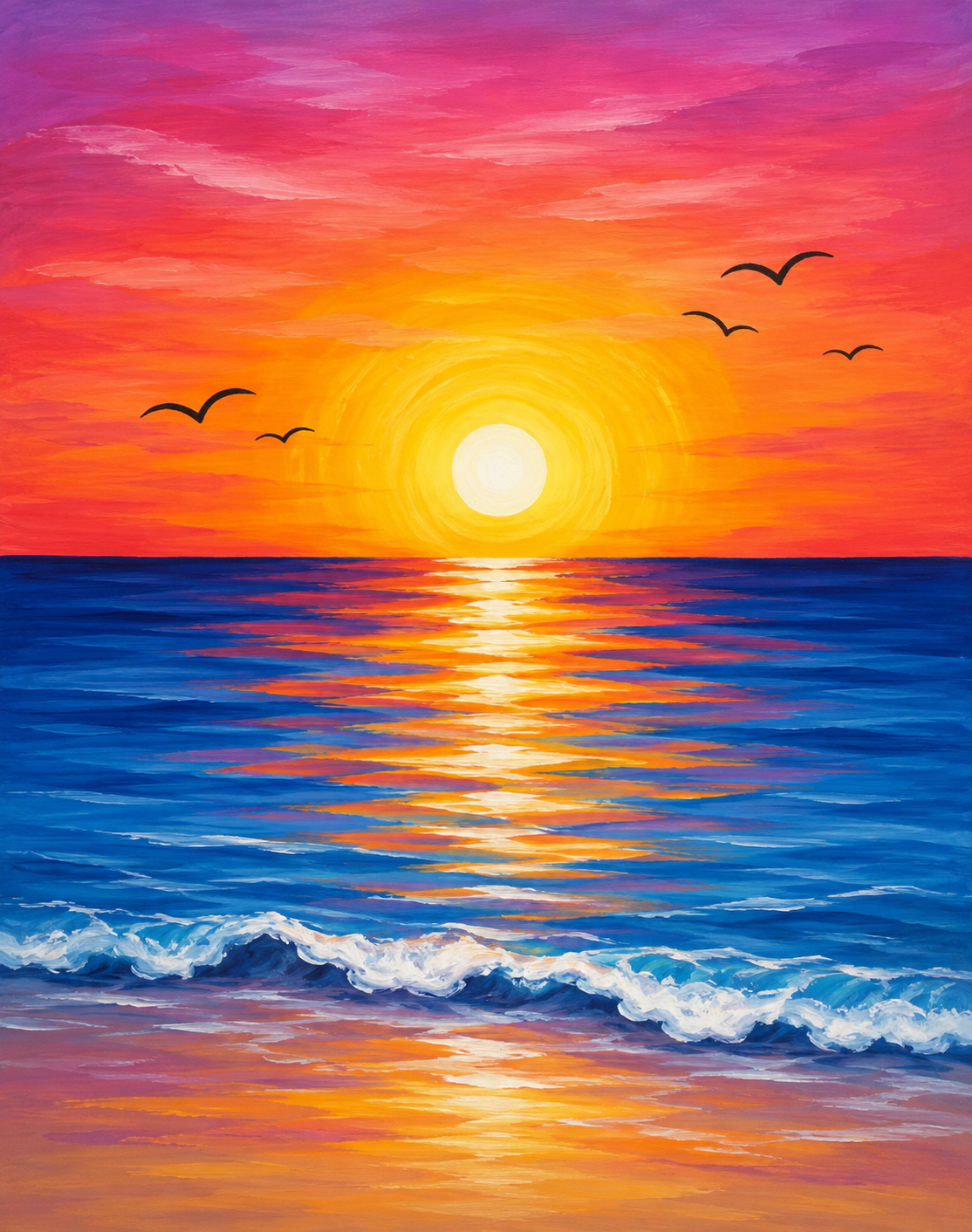 Sun Meets the Sea - Paint Party Selection