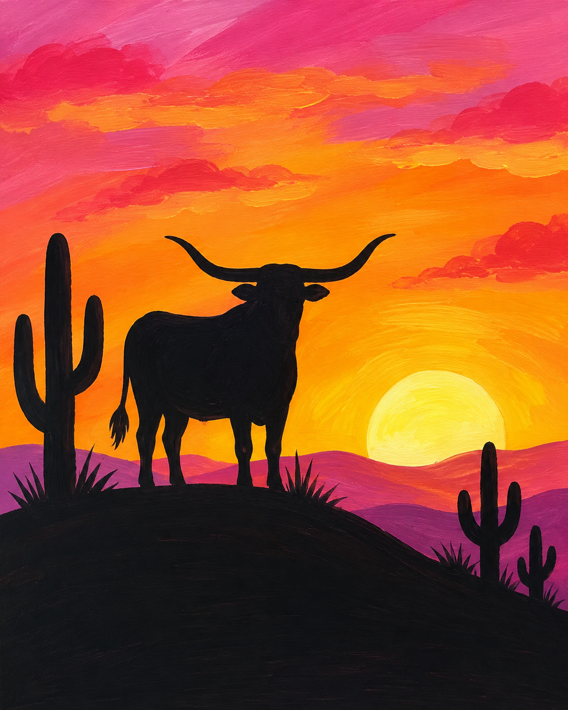 Last Light Longhorn - Paint Party Selection