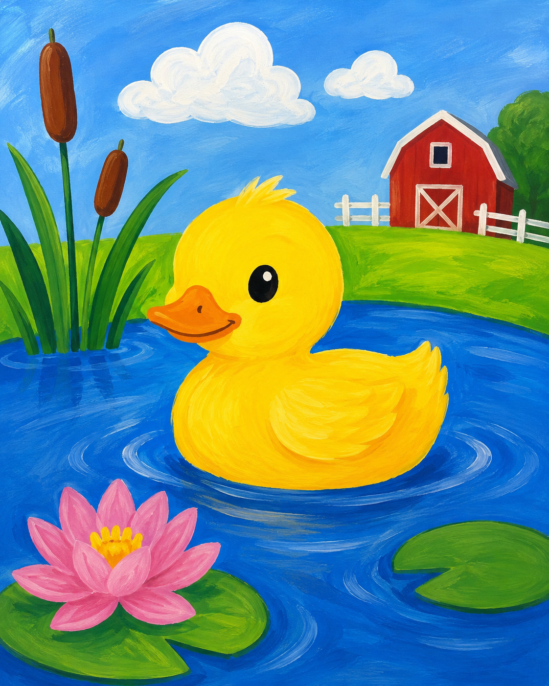 Sunny Pond Day - Paint Party Selection