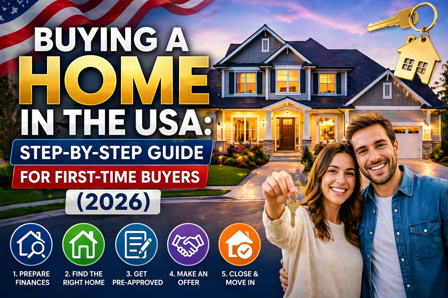 Buying a Home in the USA: Step-by-Step Guide for First-Time Buyers (2026)
