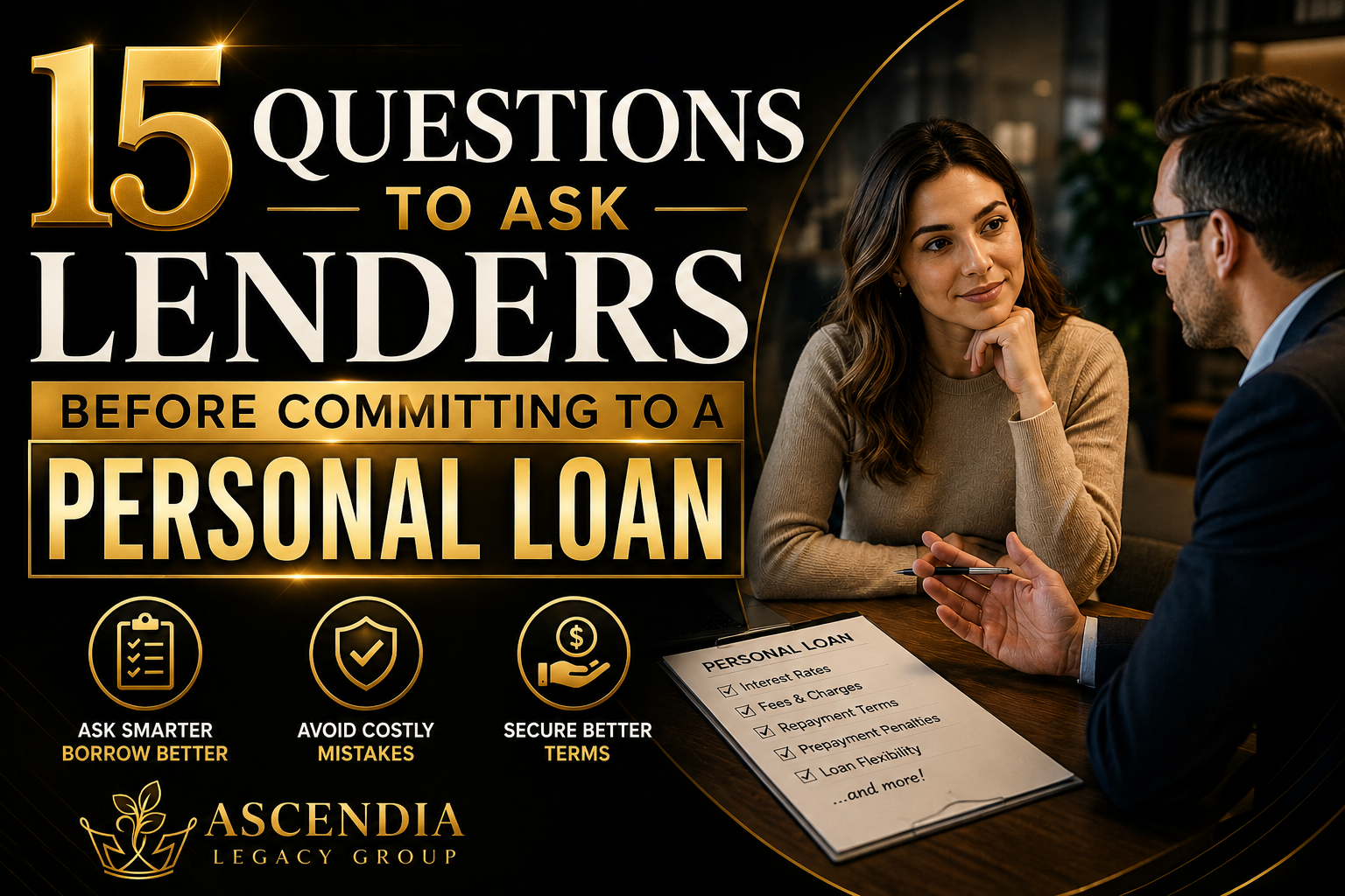 15 Questions to Ask Lenders Before Committing to a Personal Loan