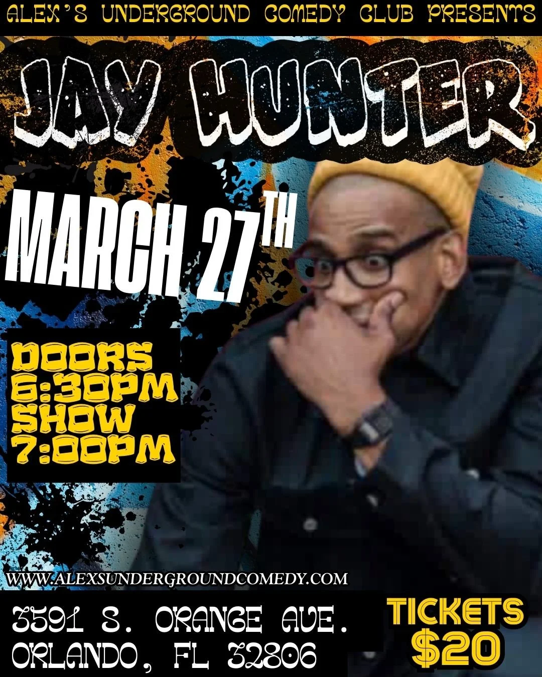 Friday, March 27th @ 7:00PM Jay Hunter