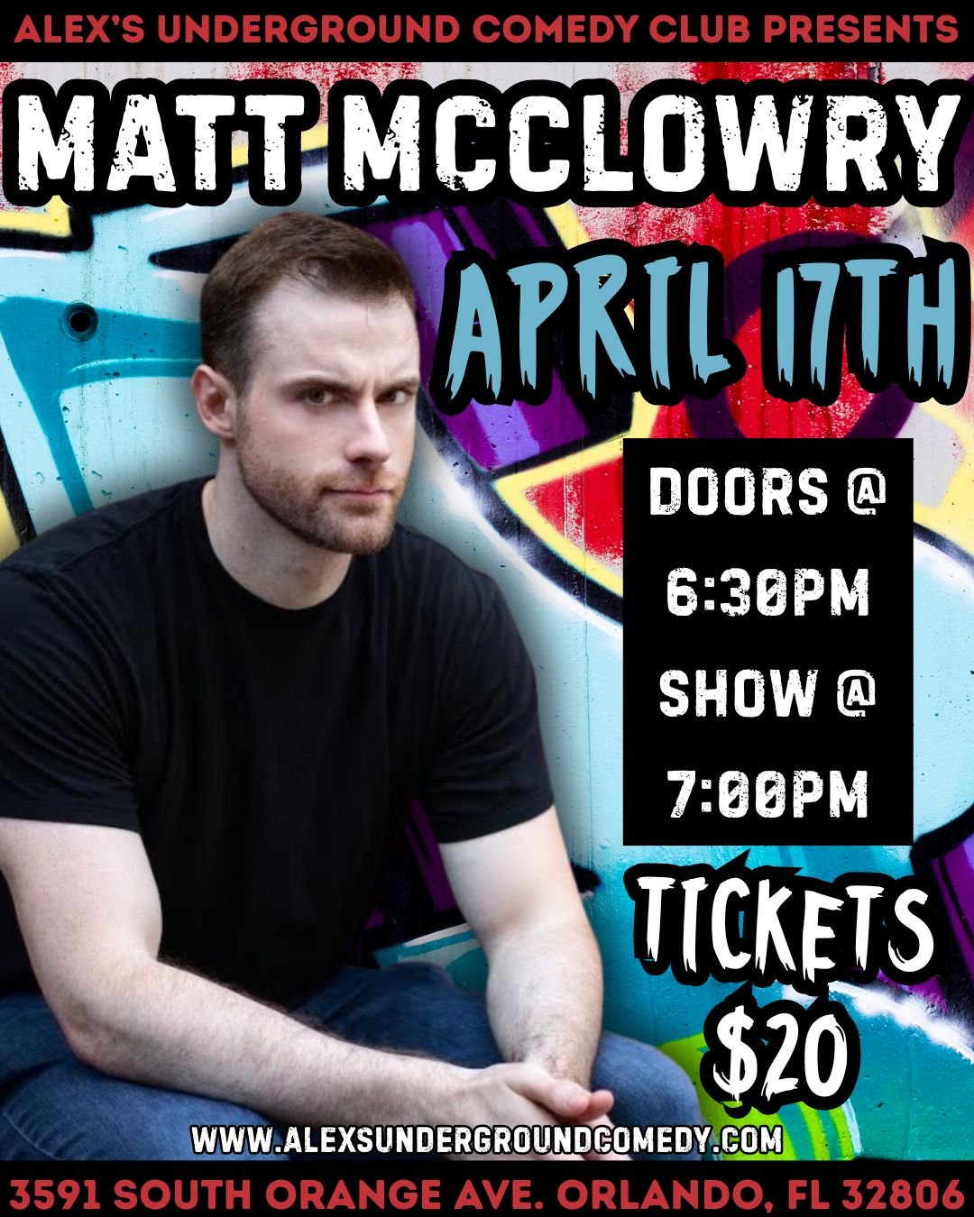 Friday, April 17th @ 7:00PM Matt McClowry