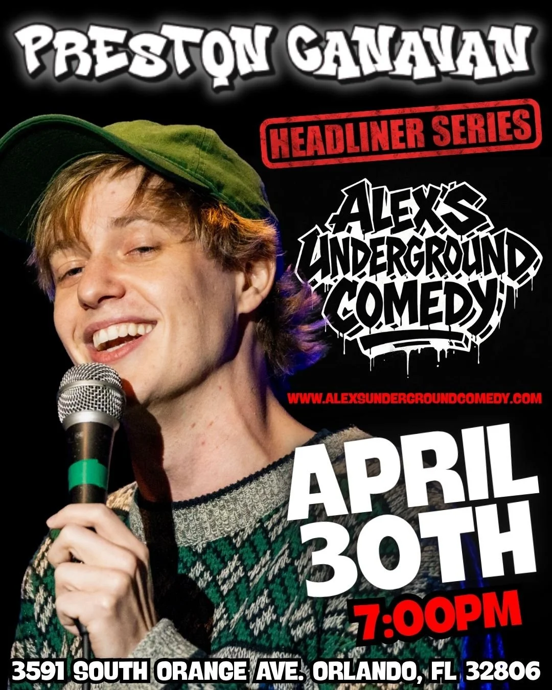 Thursday, April 30th @ 7:00PM Preston Canavan