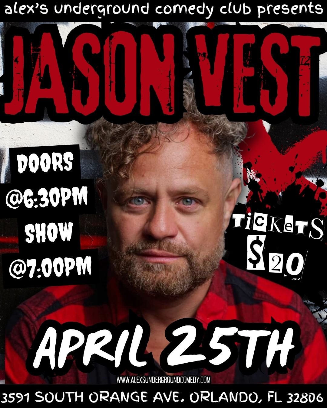 Saturday, April 25th @ 7:00PM Jason Vest