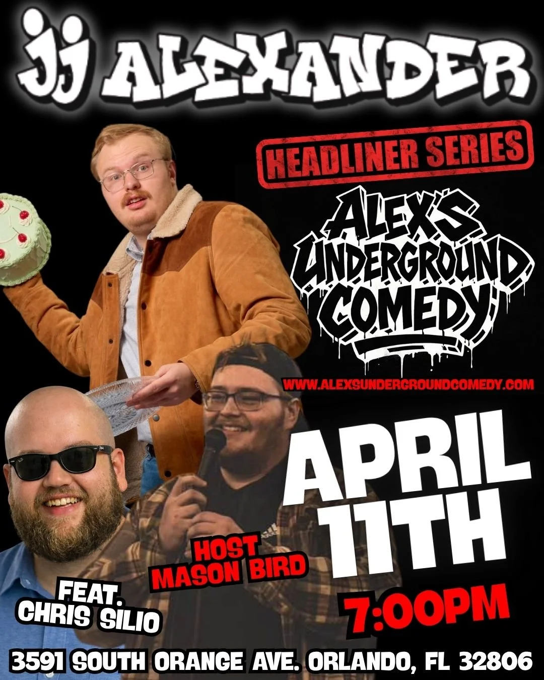 Saturday, April 11th @ 7:00PM J.J. Alexander