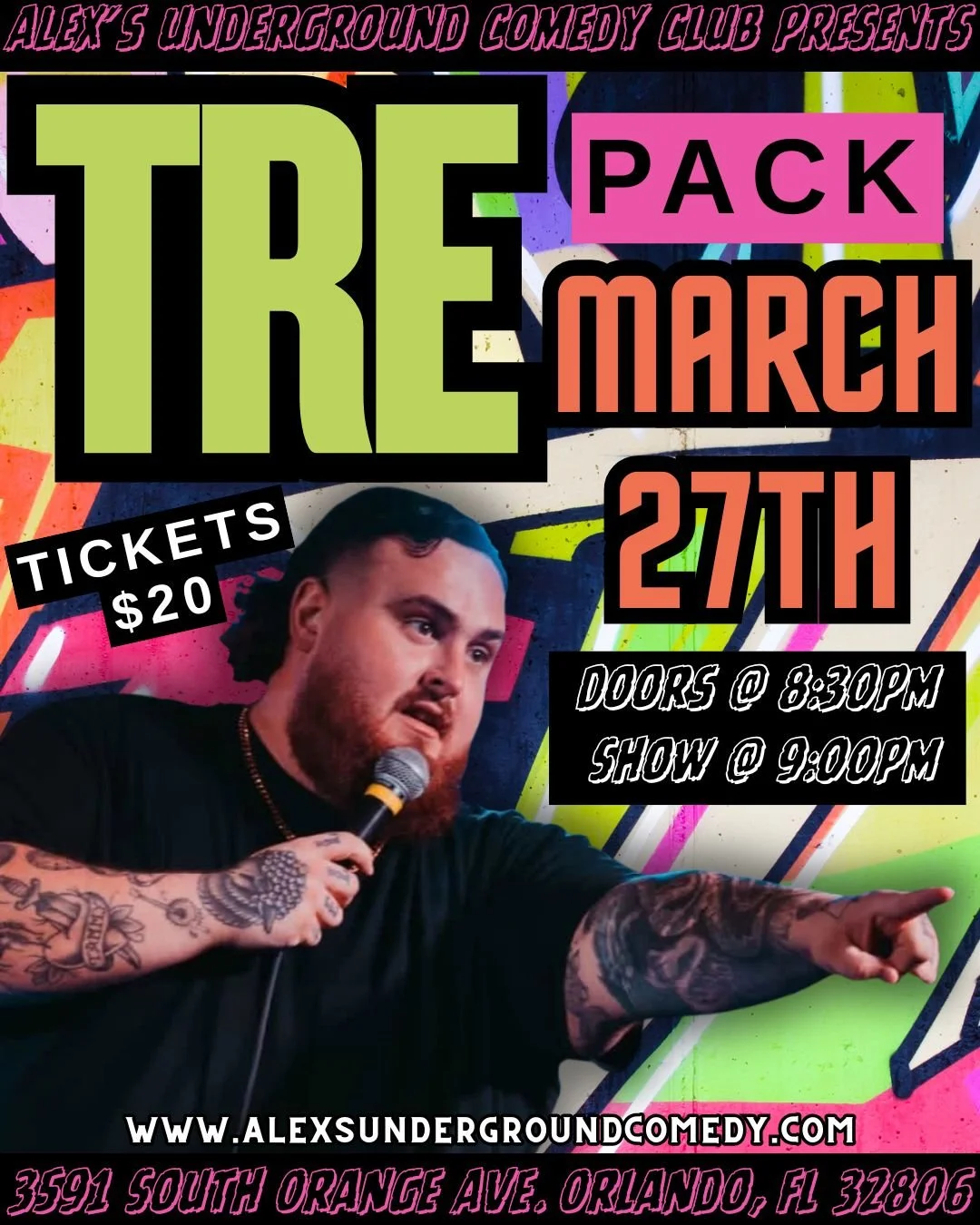 Friday, March 27th @ 9:00PM Tre Pack