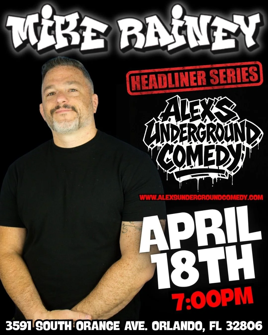 Saturday, April 18th @ 7:00PM Mike Rainey