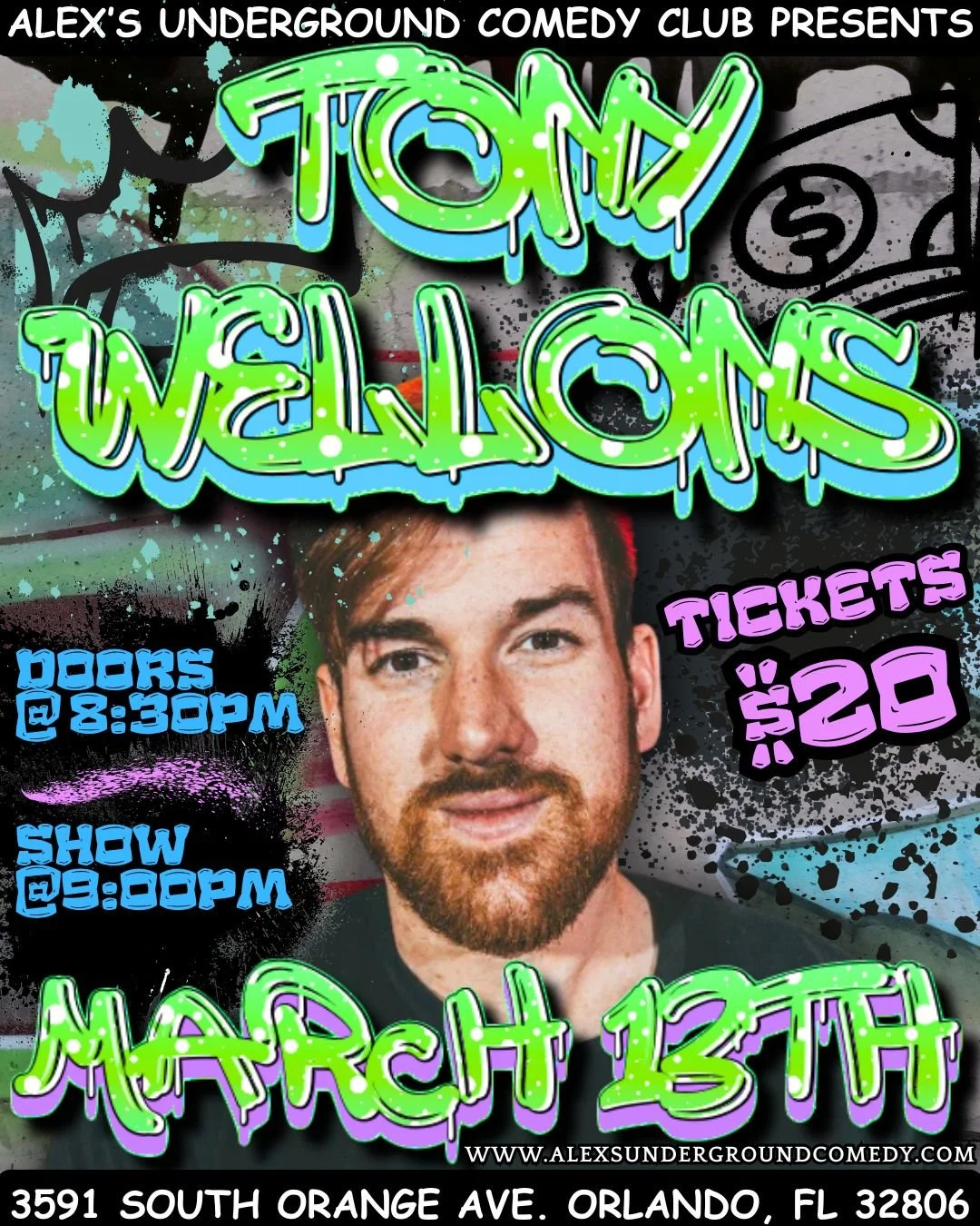 Friday, March 13th @ 9:00PM Tony Wellons