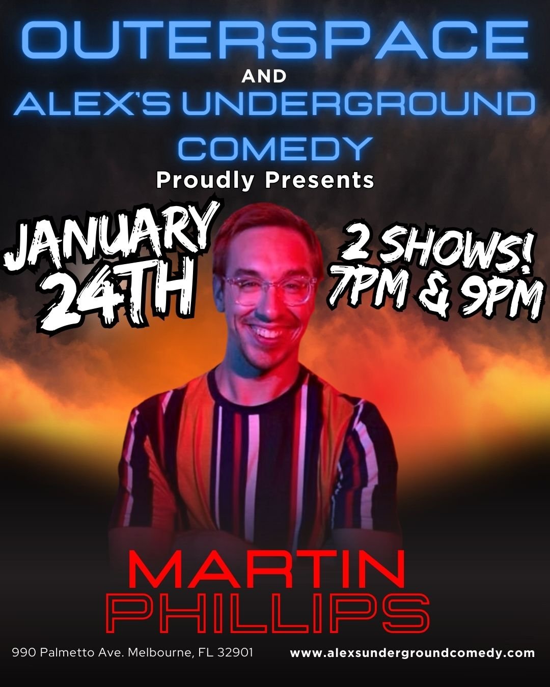 Saturday, January 24th @ 7:00PM Martin Phillips