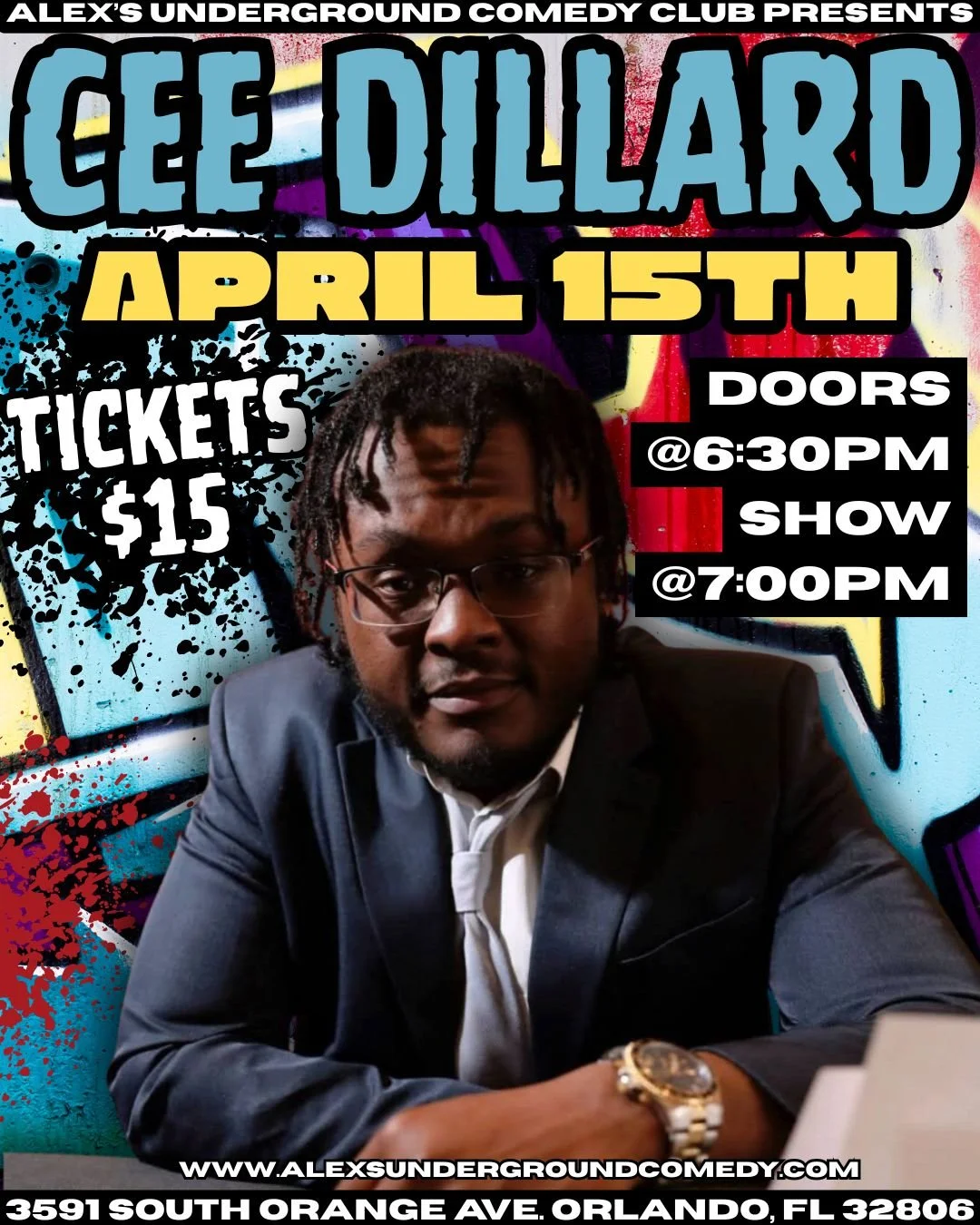 Wednesday, April 15th @ 7:00PM Cee Dillard
