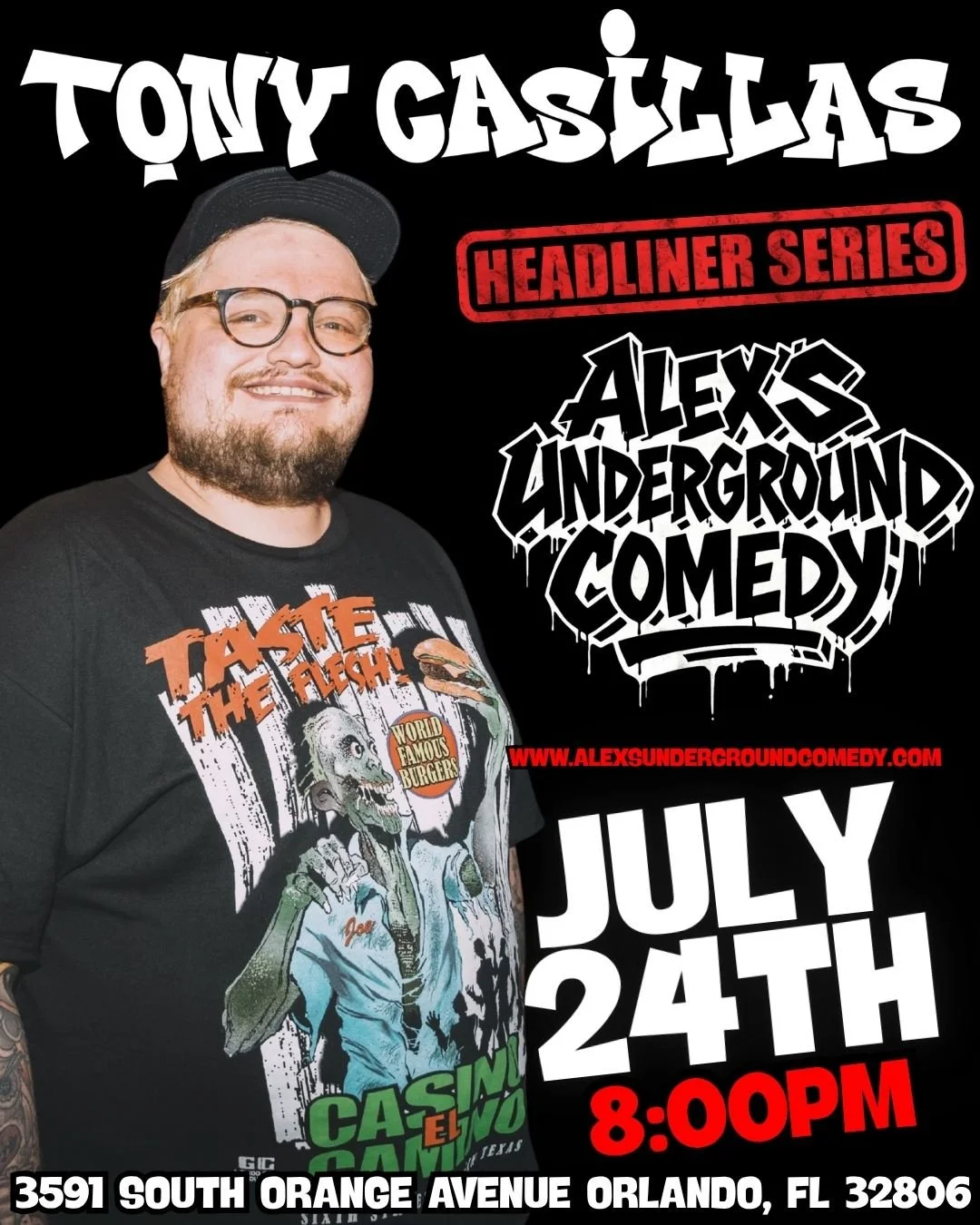 Friday, July 24th @ 8:00PM Tony Casillas
