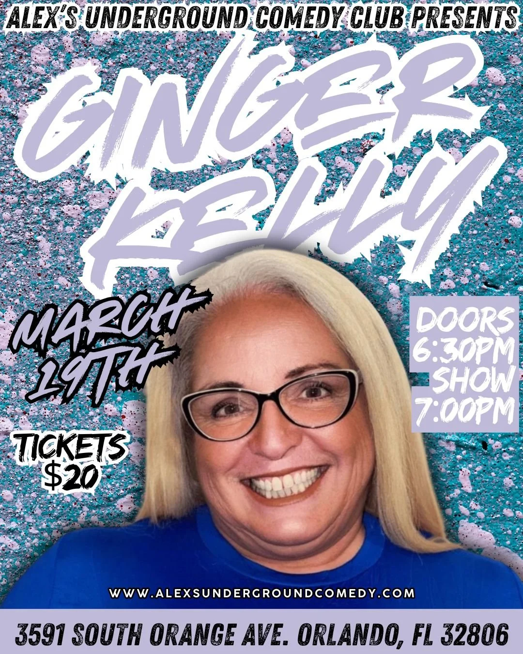 Thursday, March 19th @ 7:00PM Ginger Kelly