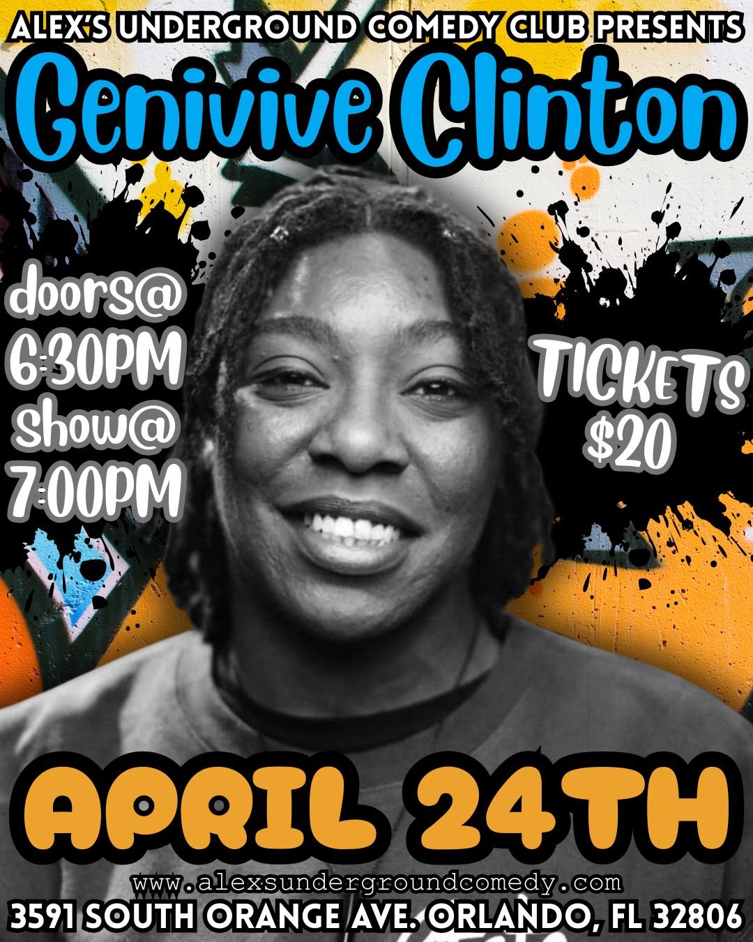 Friday, April 24th @ 7:00PM Genivive Clinton