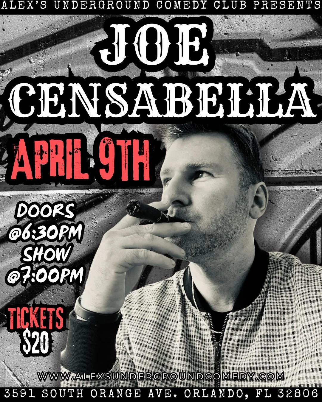 Thursday, April 9th @ 7:00PM Joe Censabella