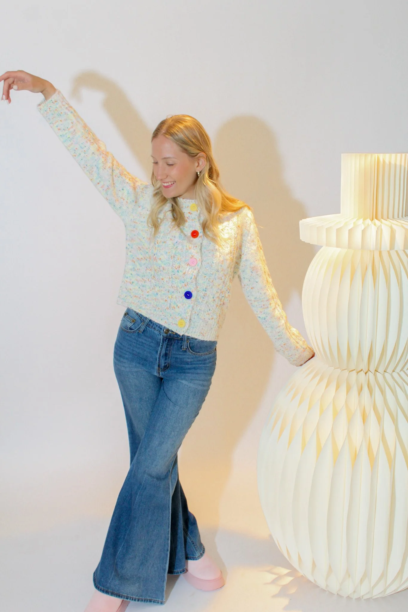 Candy Multicolor Button Sweater