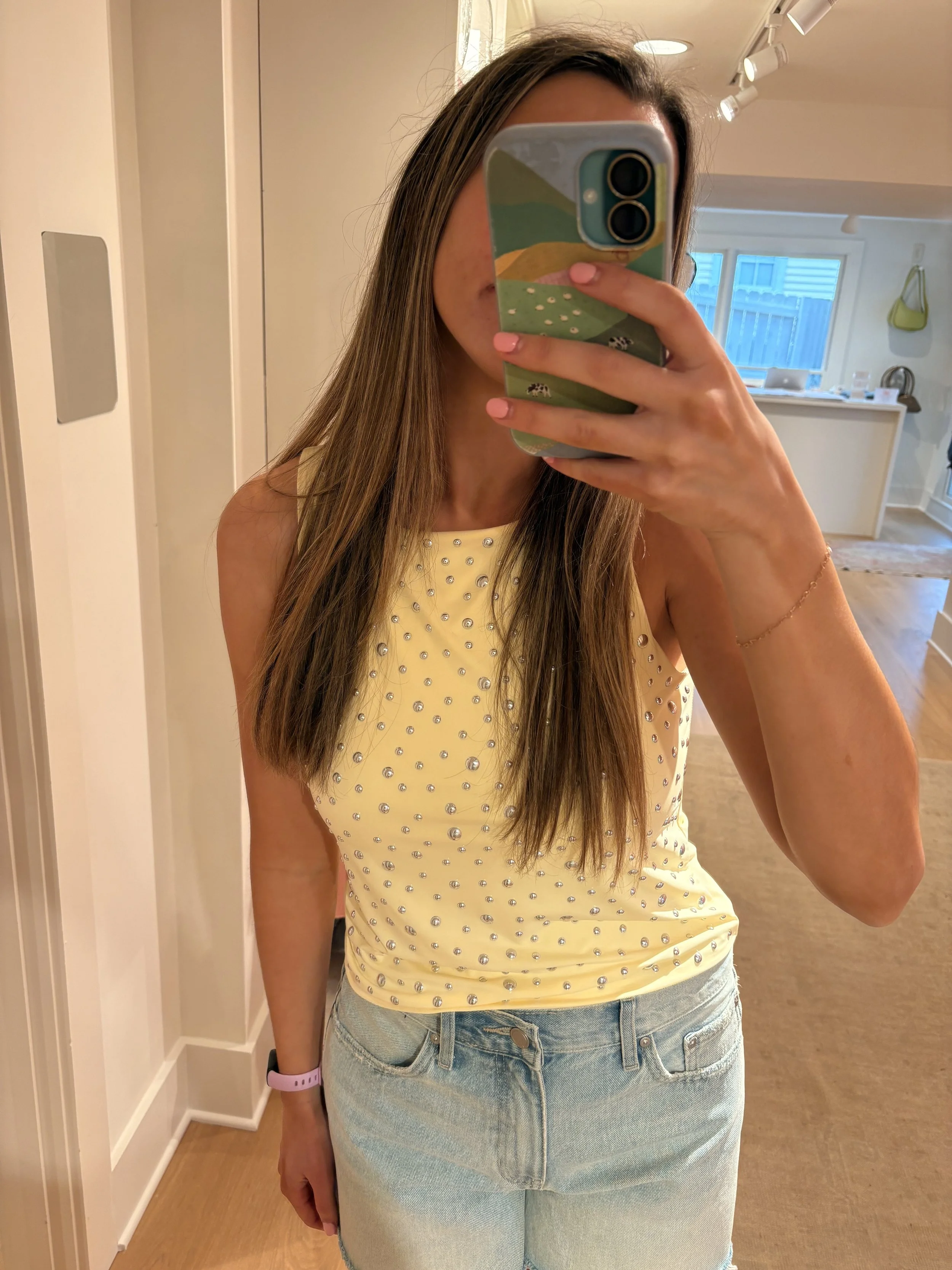 Sunny Embellished Butter Yellow Top